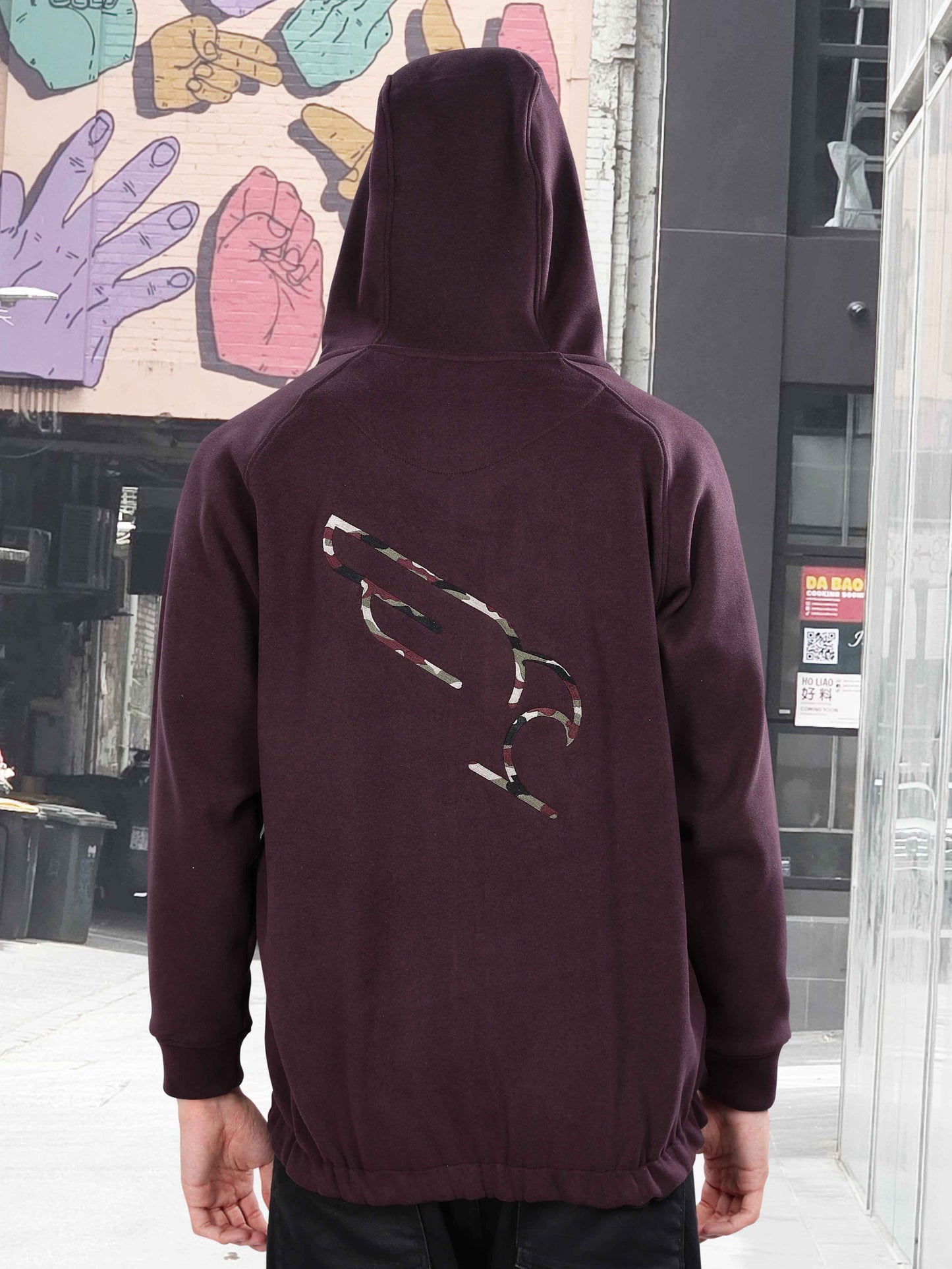 Wine Zipper Hoodies for Men