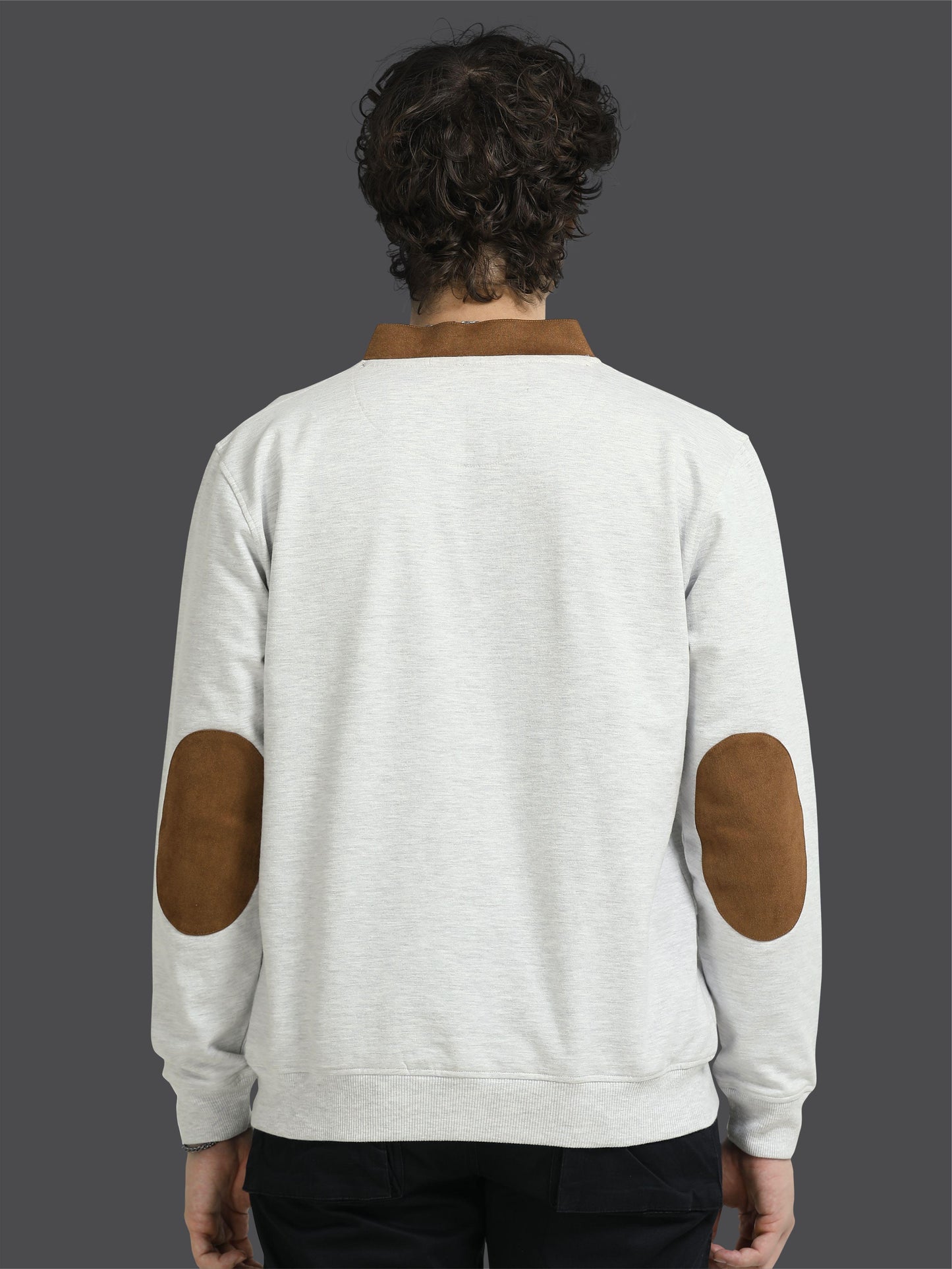 Chinese Collar Half Zipper Sweatshirt for Men