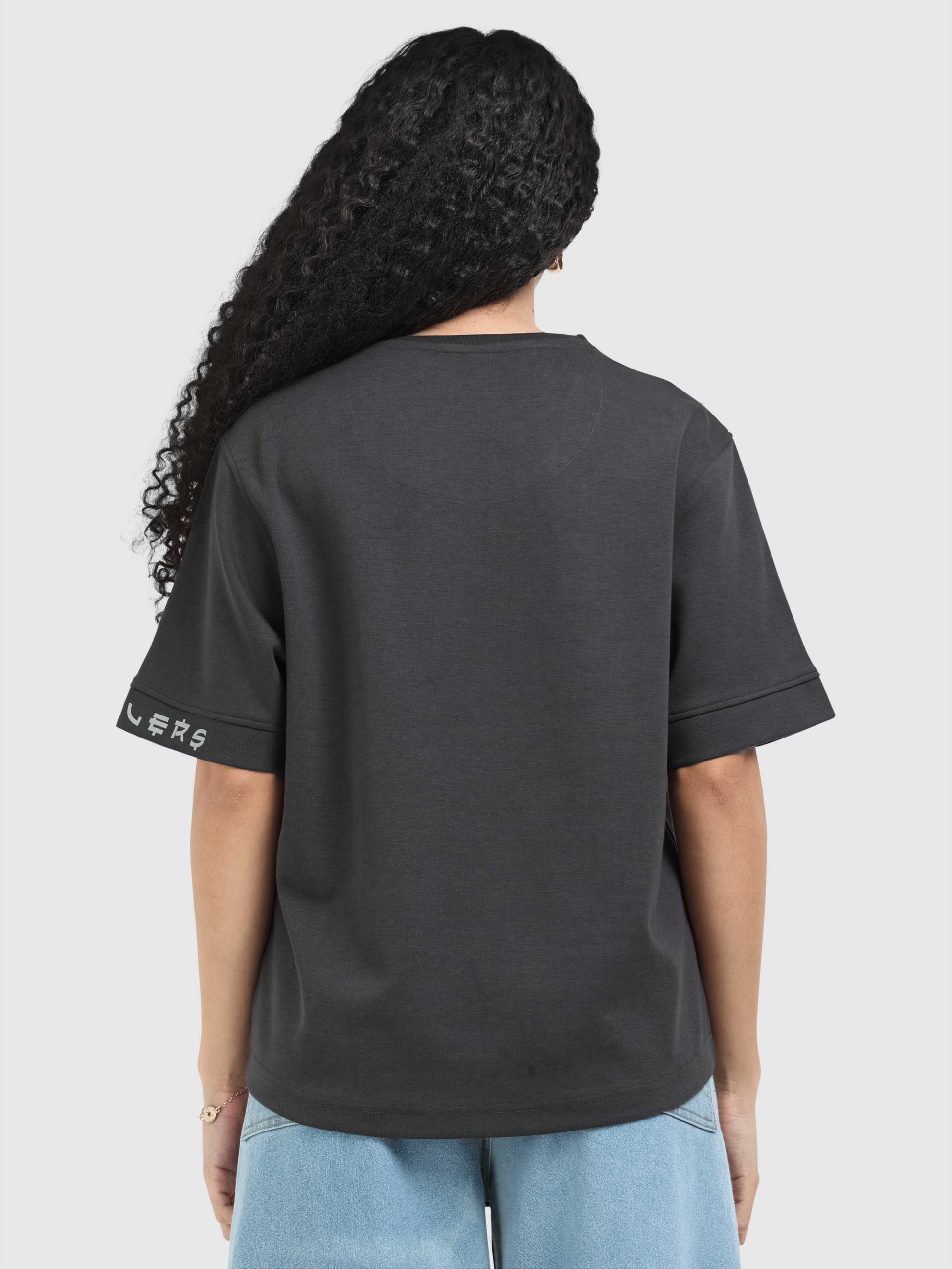 Dark Grey Oversized T Shirt for Women