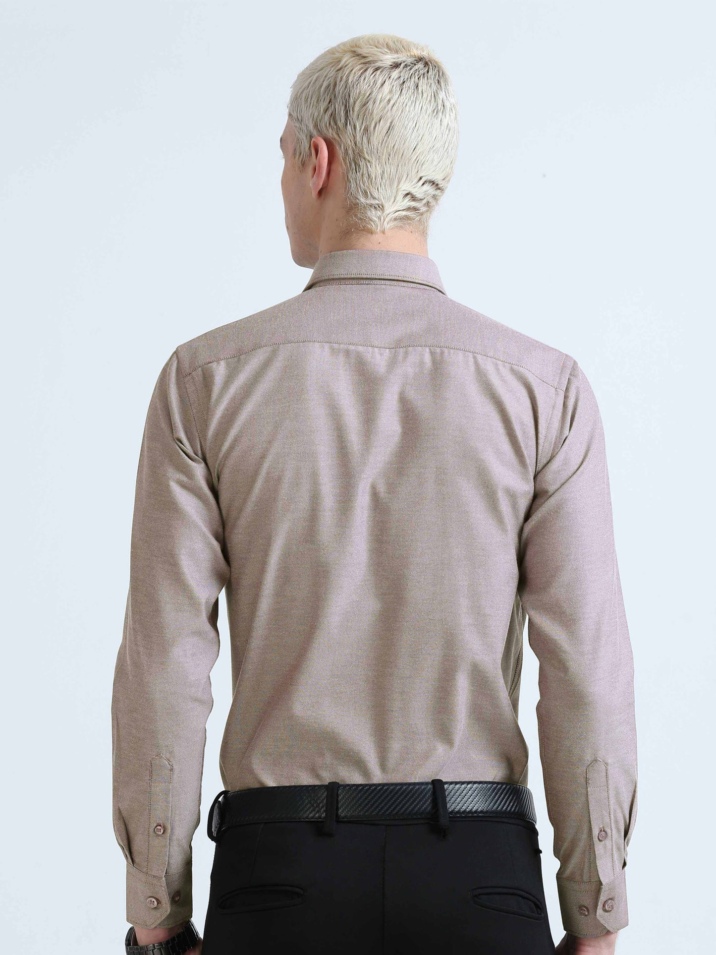 Wine Strom Oxford Formal Shirt for Men 