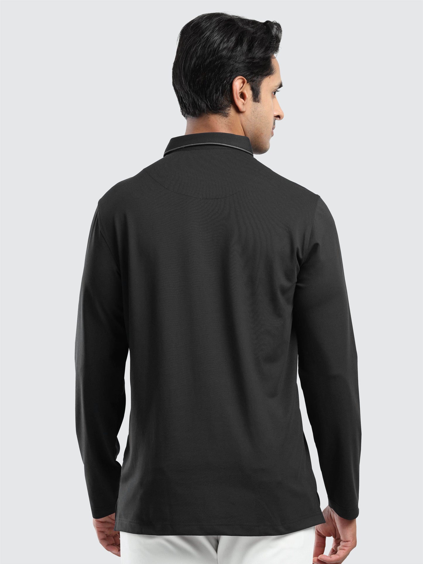  Black PQ Polo Full Sleeve T Shirt for Men