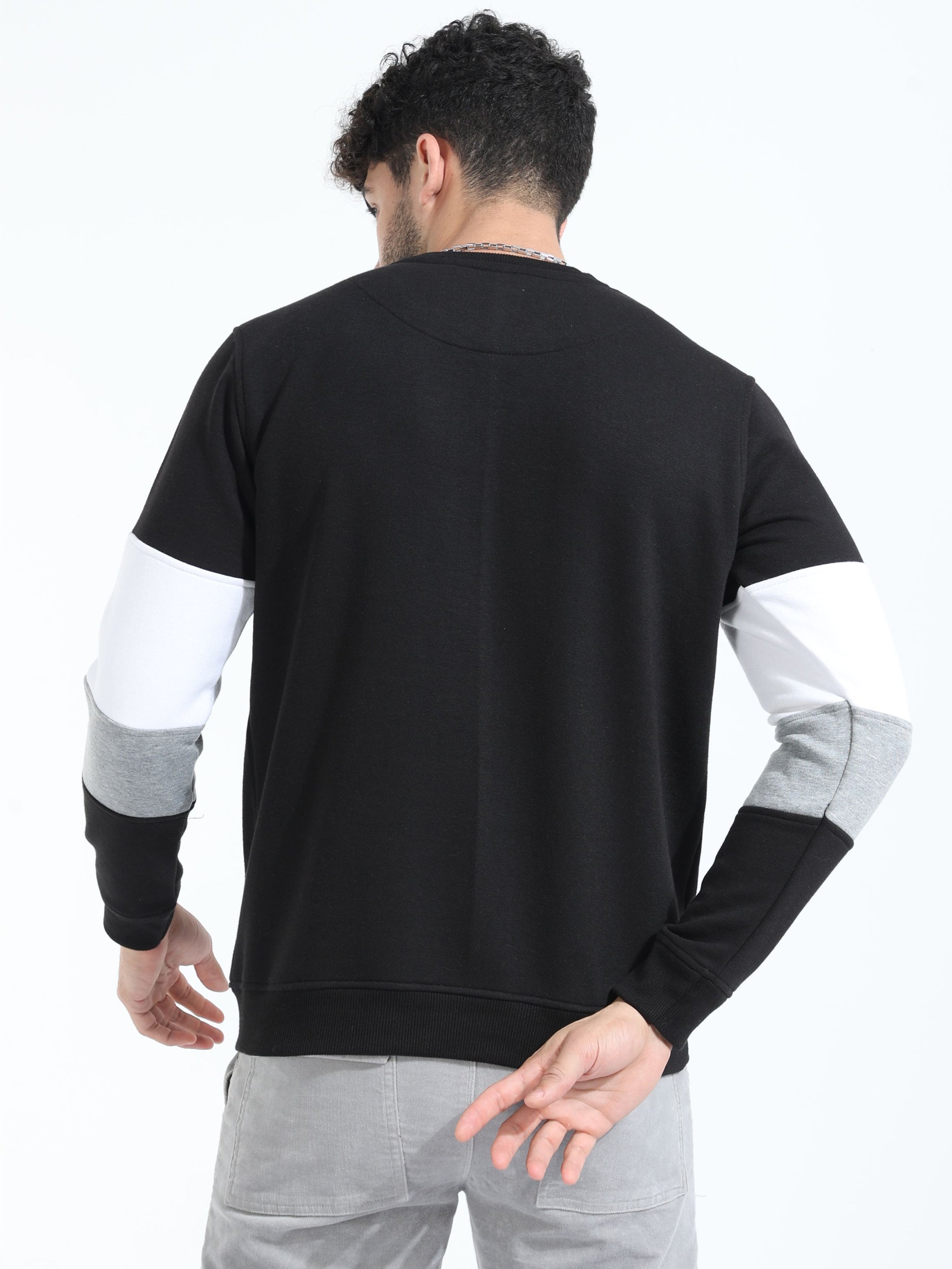 Black Men's Crew Neck Sweatshirt