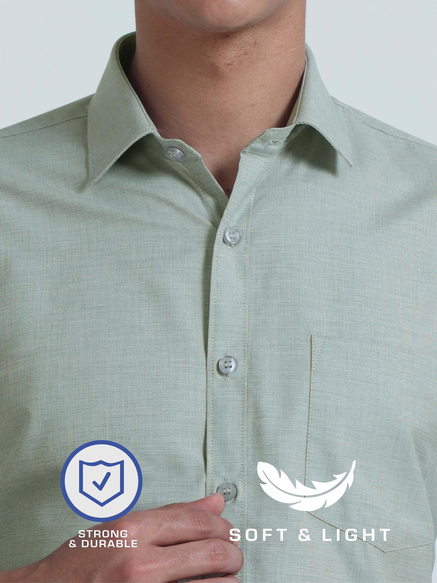 Ash Grey Plus Size Filla Formal Shirt