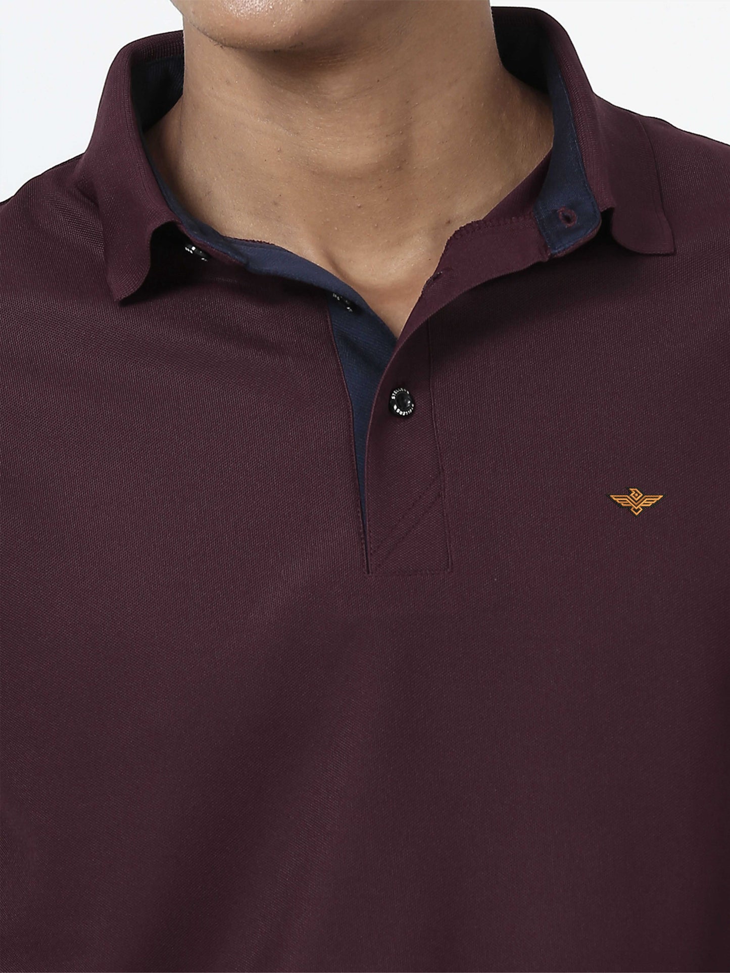 Men's Wine Premium Polo T-Shirt | Wrinkle-Free | Quick Dry | Stretchable |  Odour-Free | UV Protected