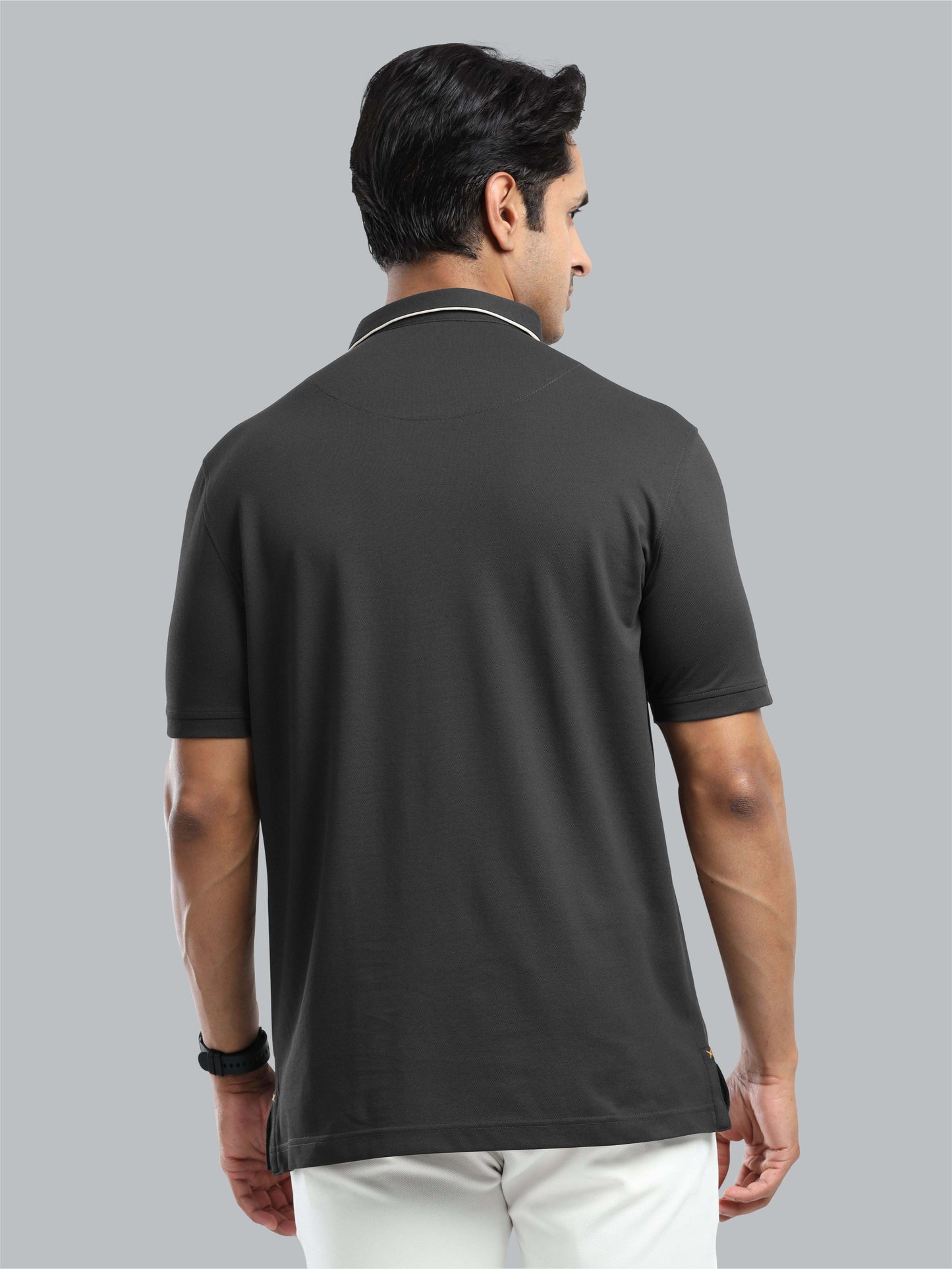 Dark Grey Men Premium SoftBerry PQ Polo T-Shirt