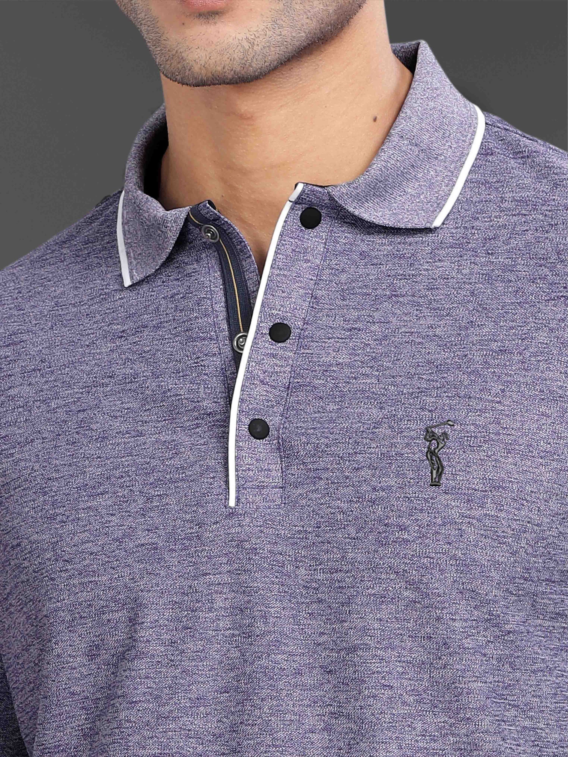 Purple Mist Men's Tipping Polo T-Shirt