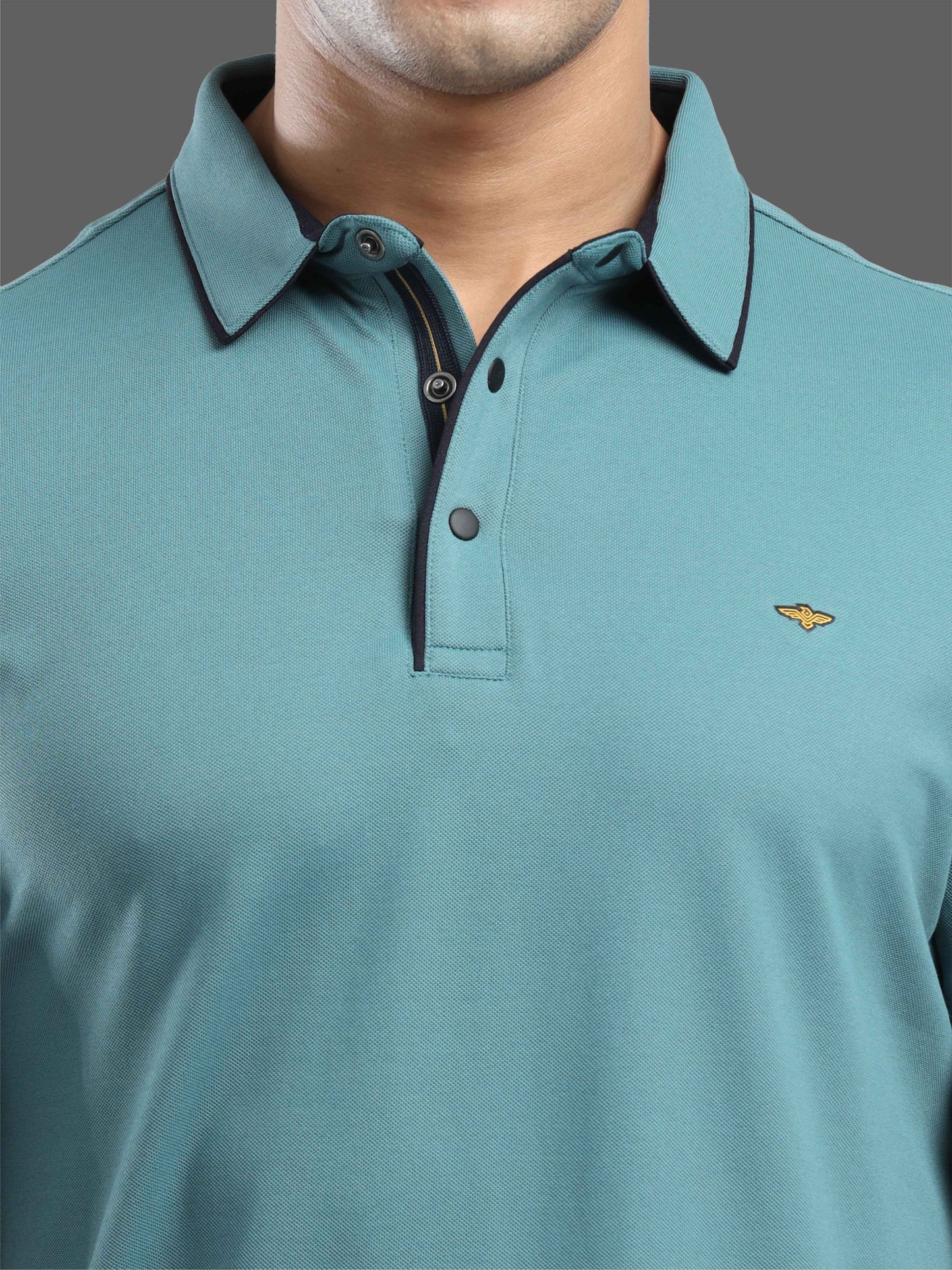 Nile Blue Men Premium SoftBerry PQ Polo T-Shirt
