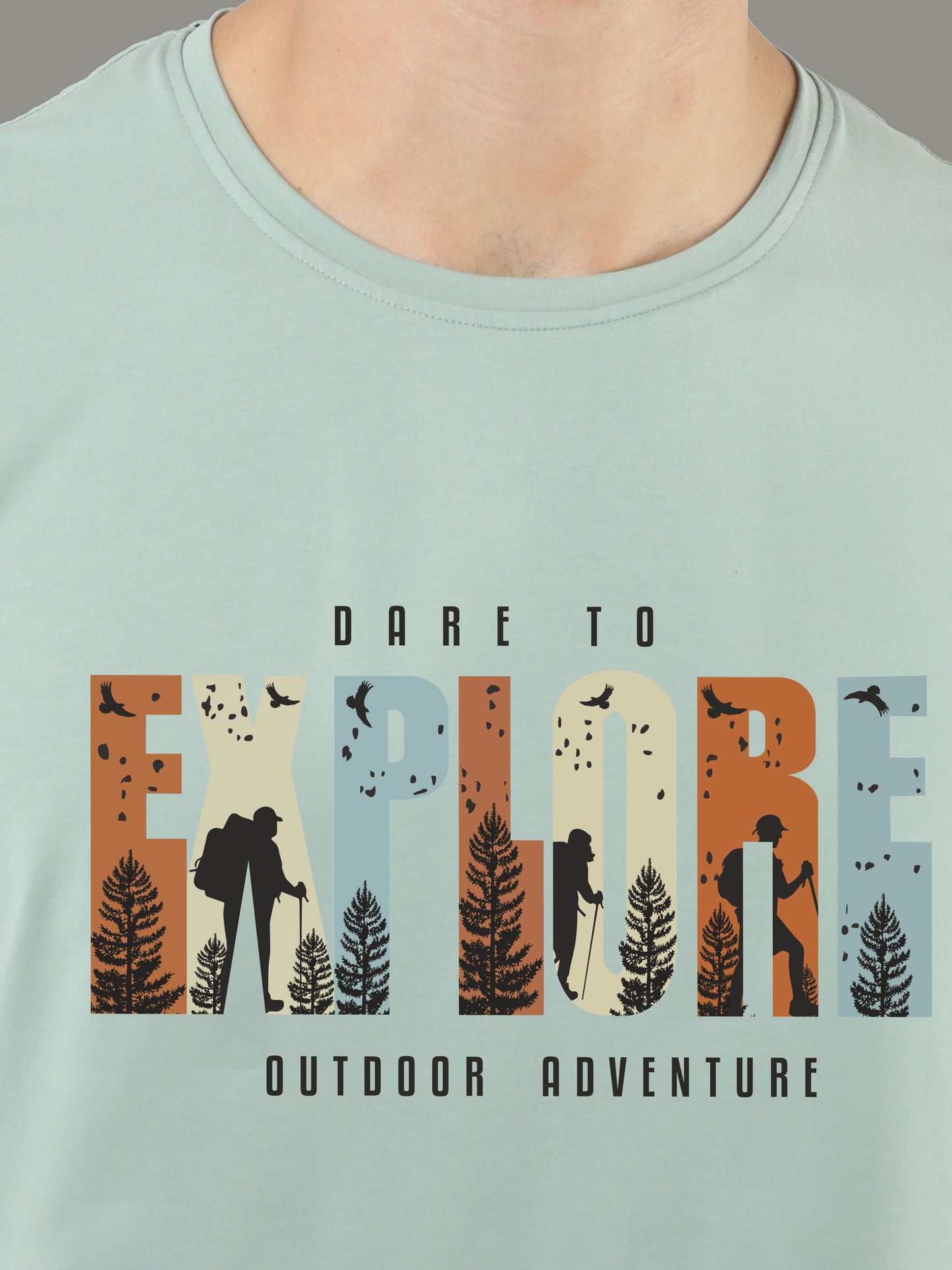 Ocean Green Men’s Round Neck T Shirts