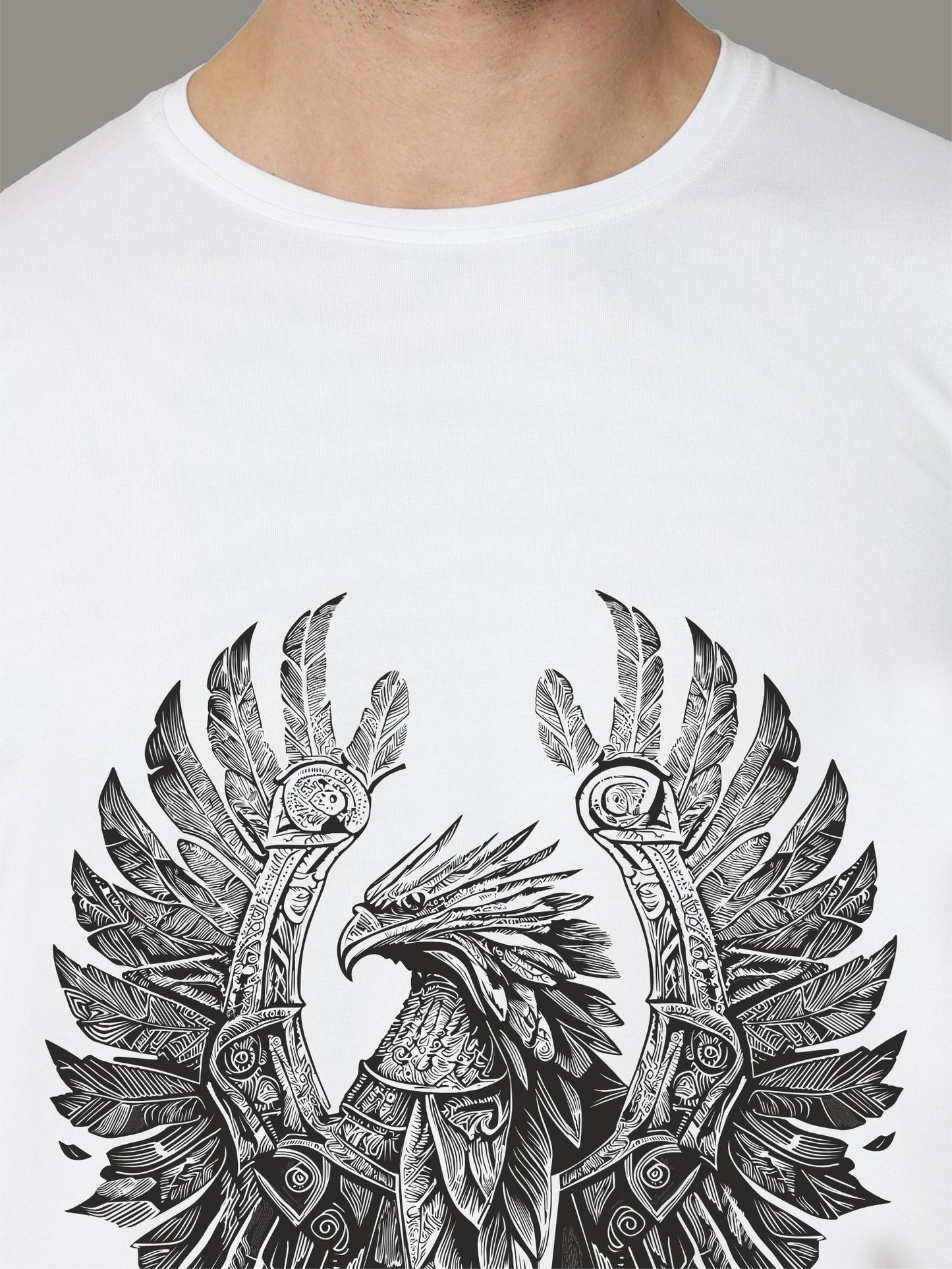 White Warrior Men’s Crew Neck T Shirt