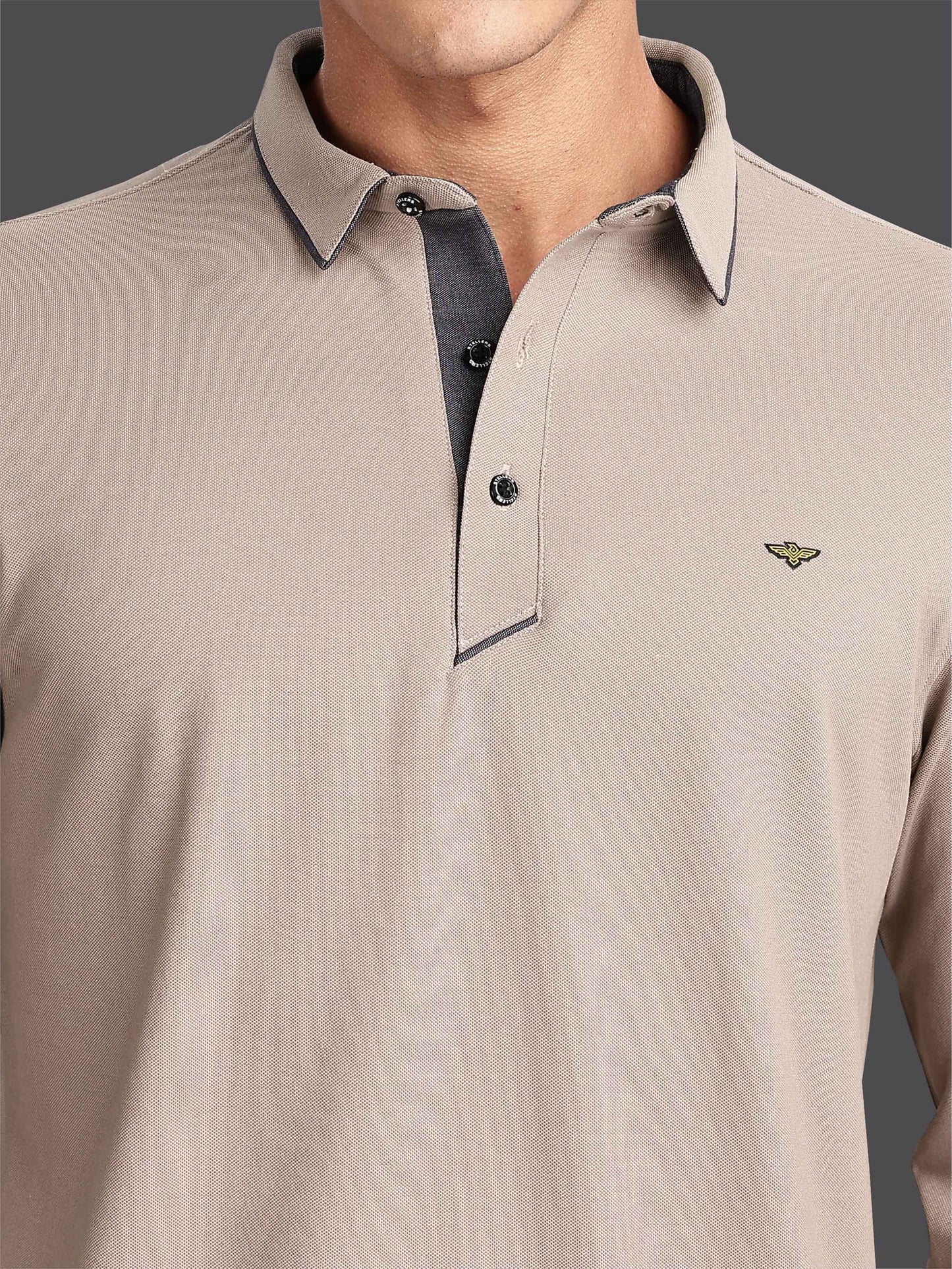 Moose Grey Soft Berry PQ  Full Sleeve T Shirt For Men 