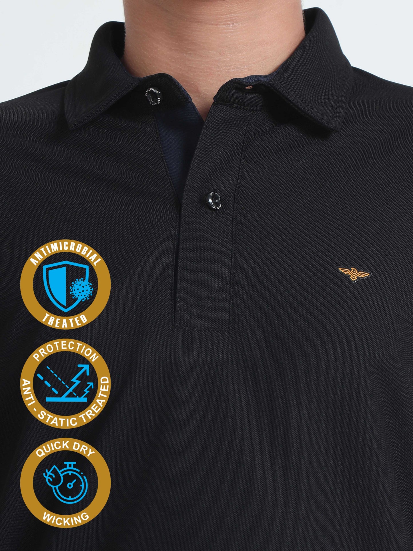 Black Boy's Premium Polo T-Shirts