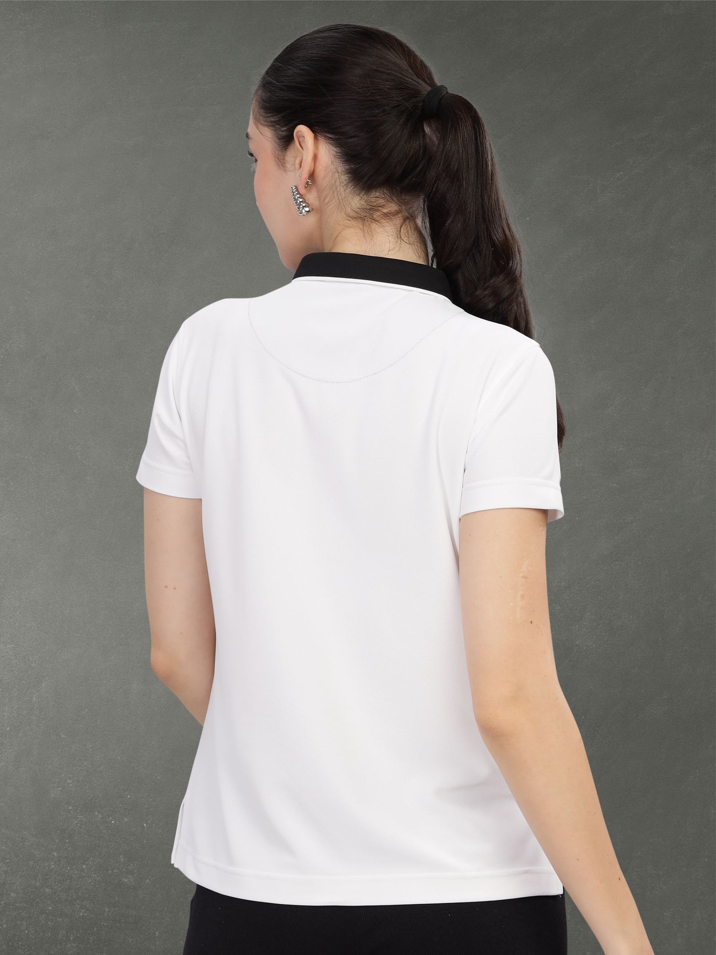 Multi Color Women Active Wear Polo T-shirt