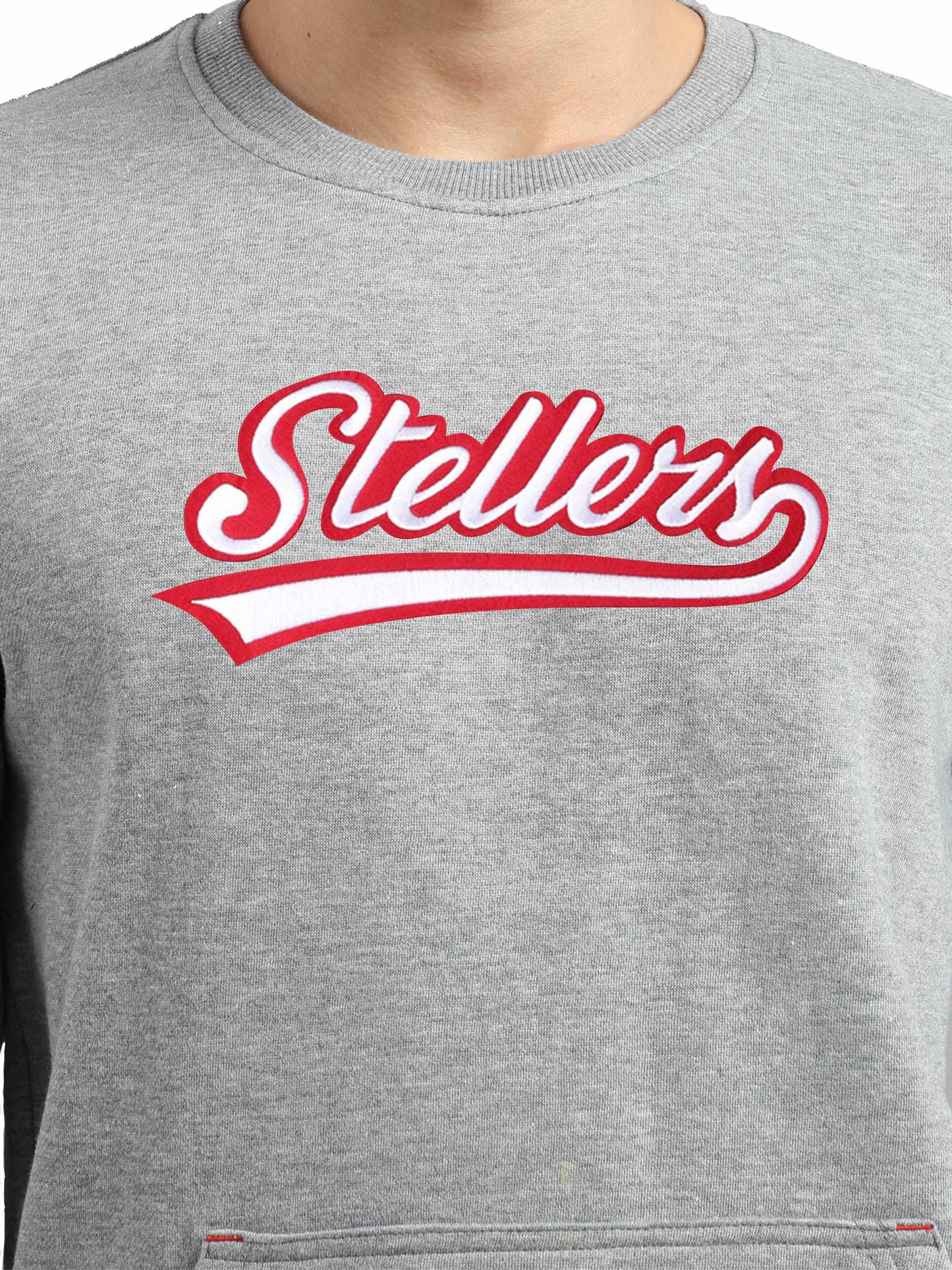 Grey Men's Cotton Crew Neck Sweatshirt