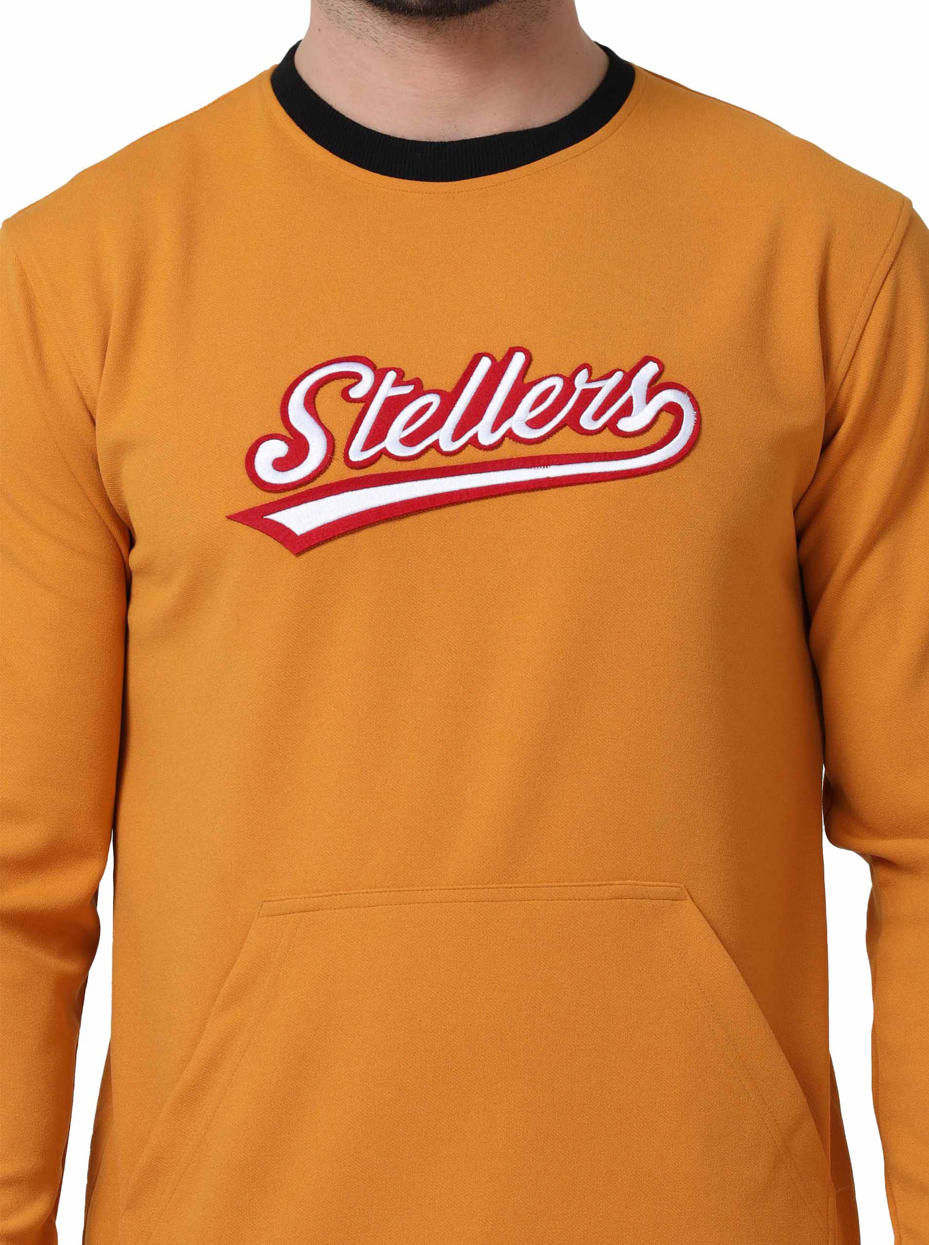 Mustard Men's Cotton Crew Neck Sweatshirt