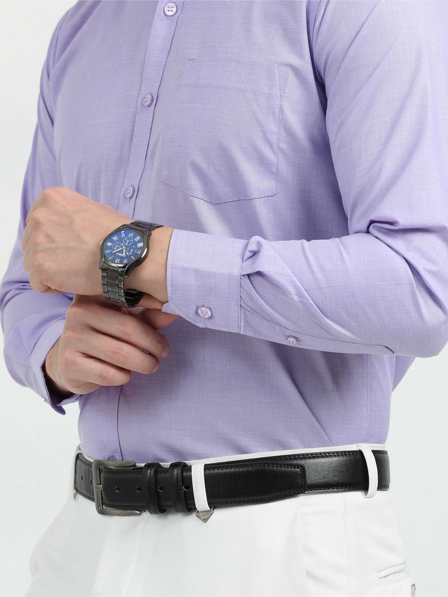 Purple  Men's Premium Filla Fill Office Formals