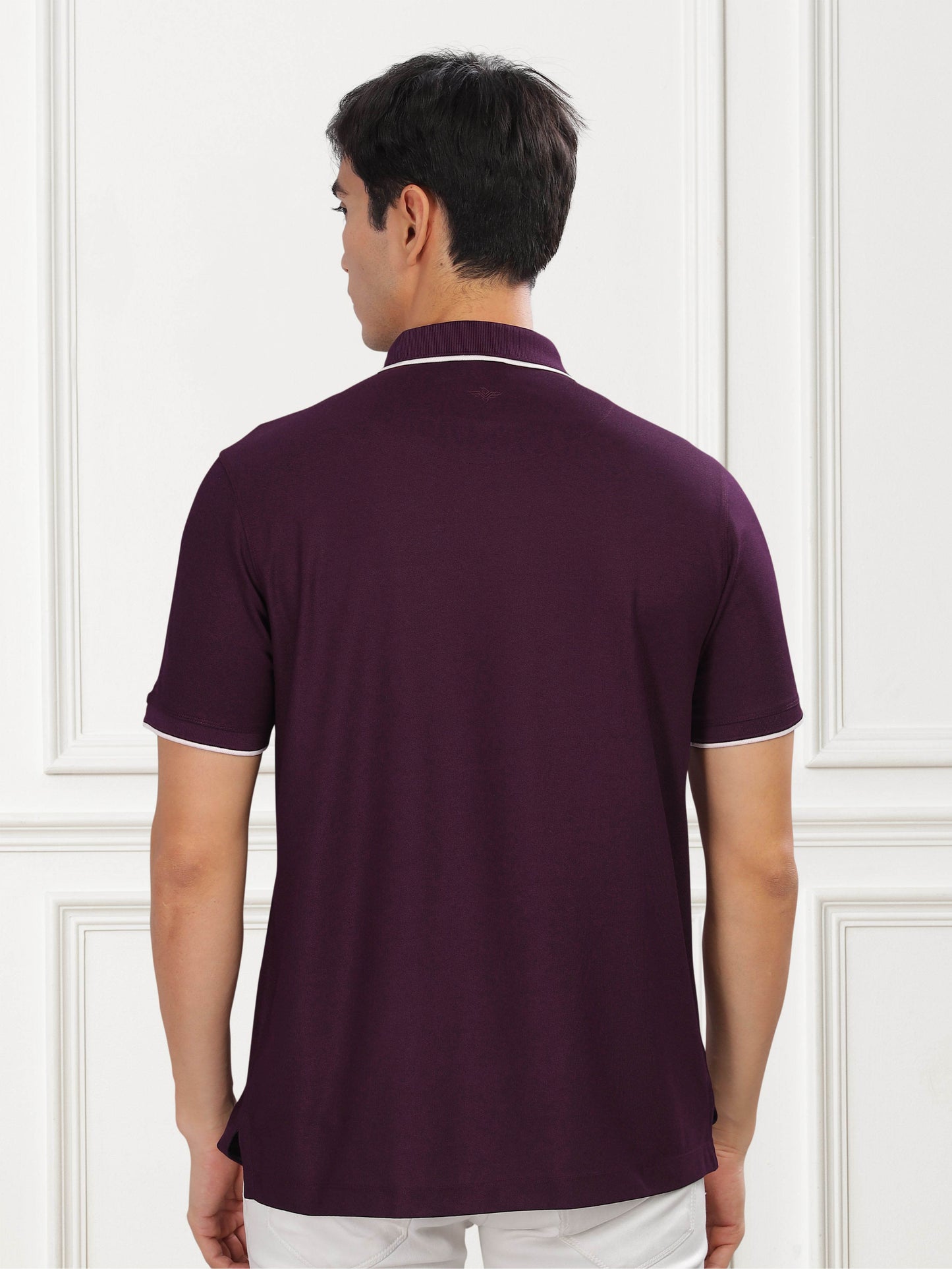 Raspberry Men's Tipping Polo T-Shirt