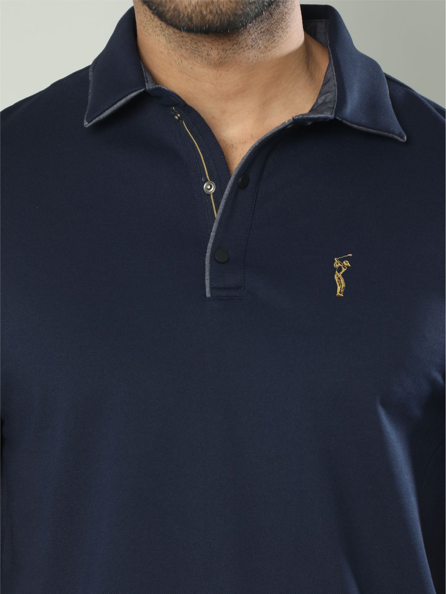 Navy Blue Men Premium SoftBerry PQ Polo T-Shirt
