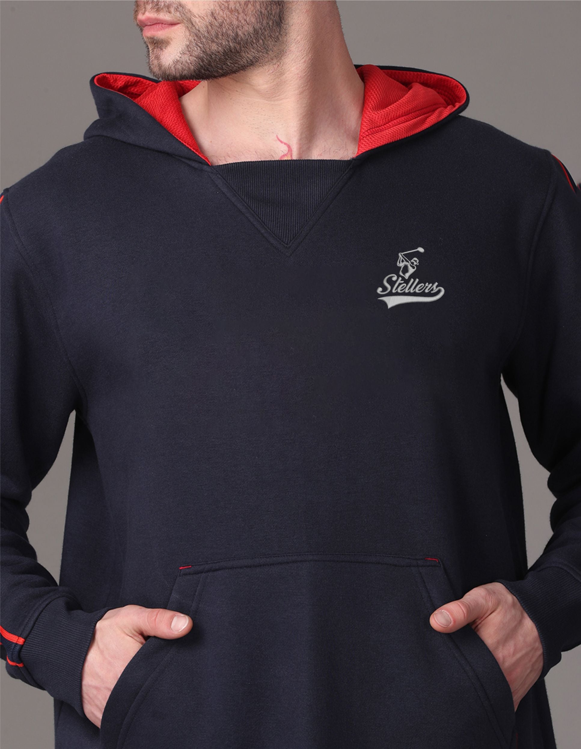 Navy Blue Zipper hoodies for men Online 