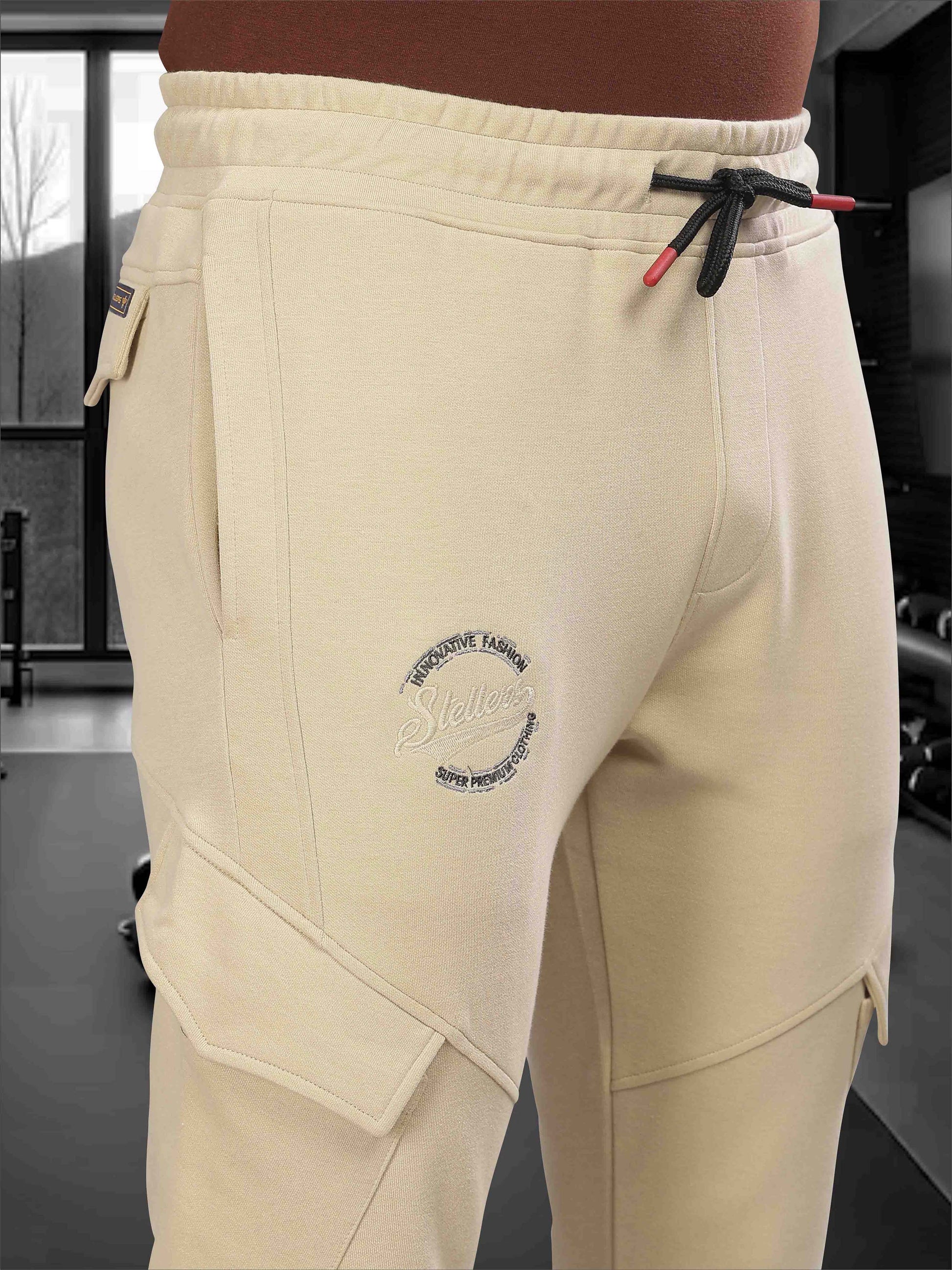 Beige Men's Track Pant