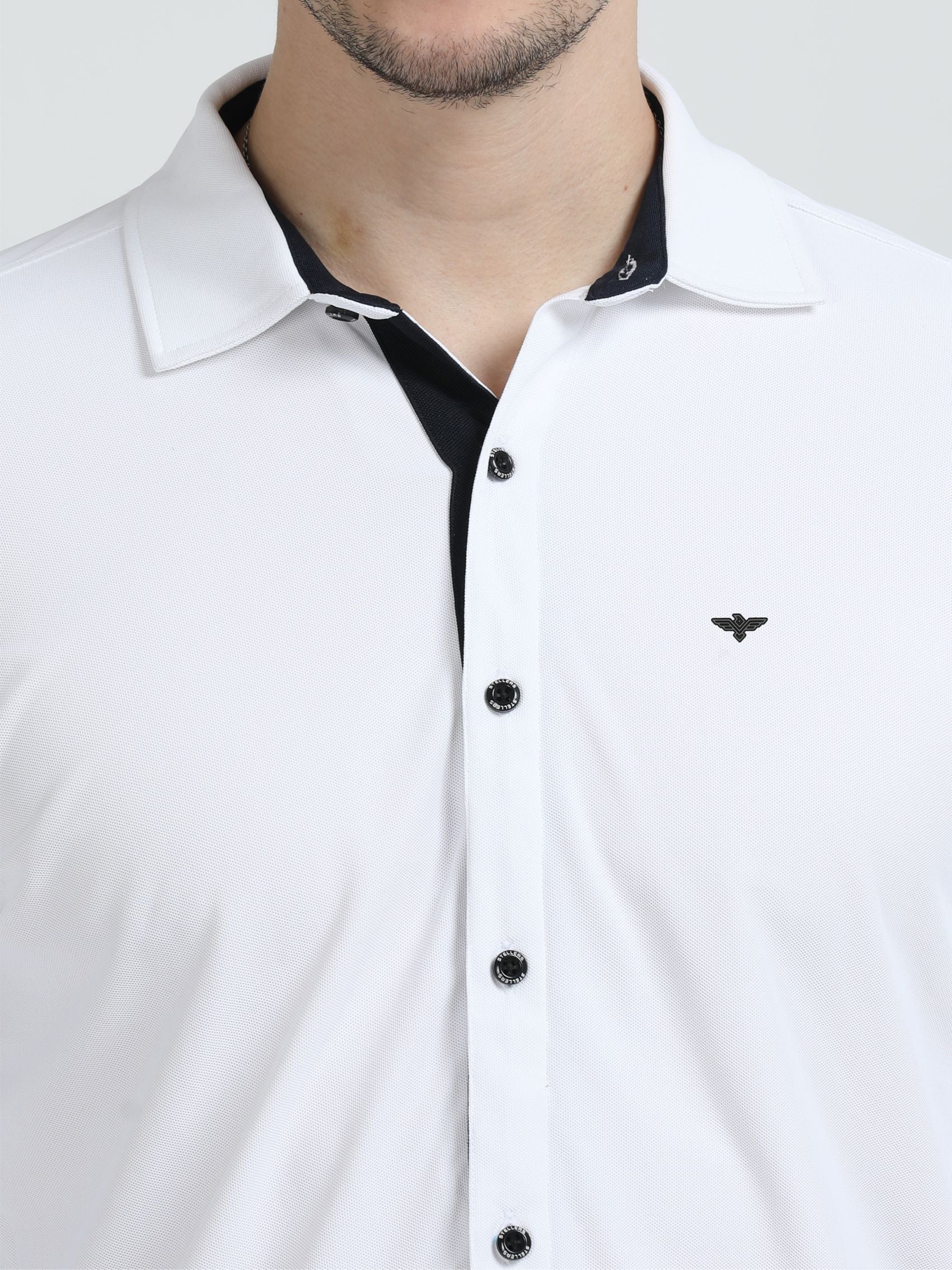 White Men's Casual Shirts -Nano Dry Shirt
