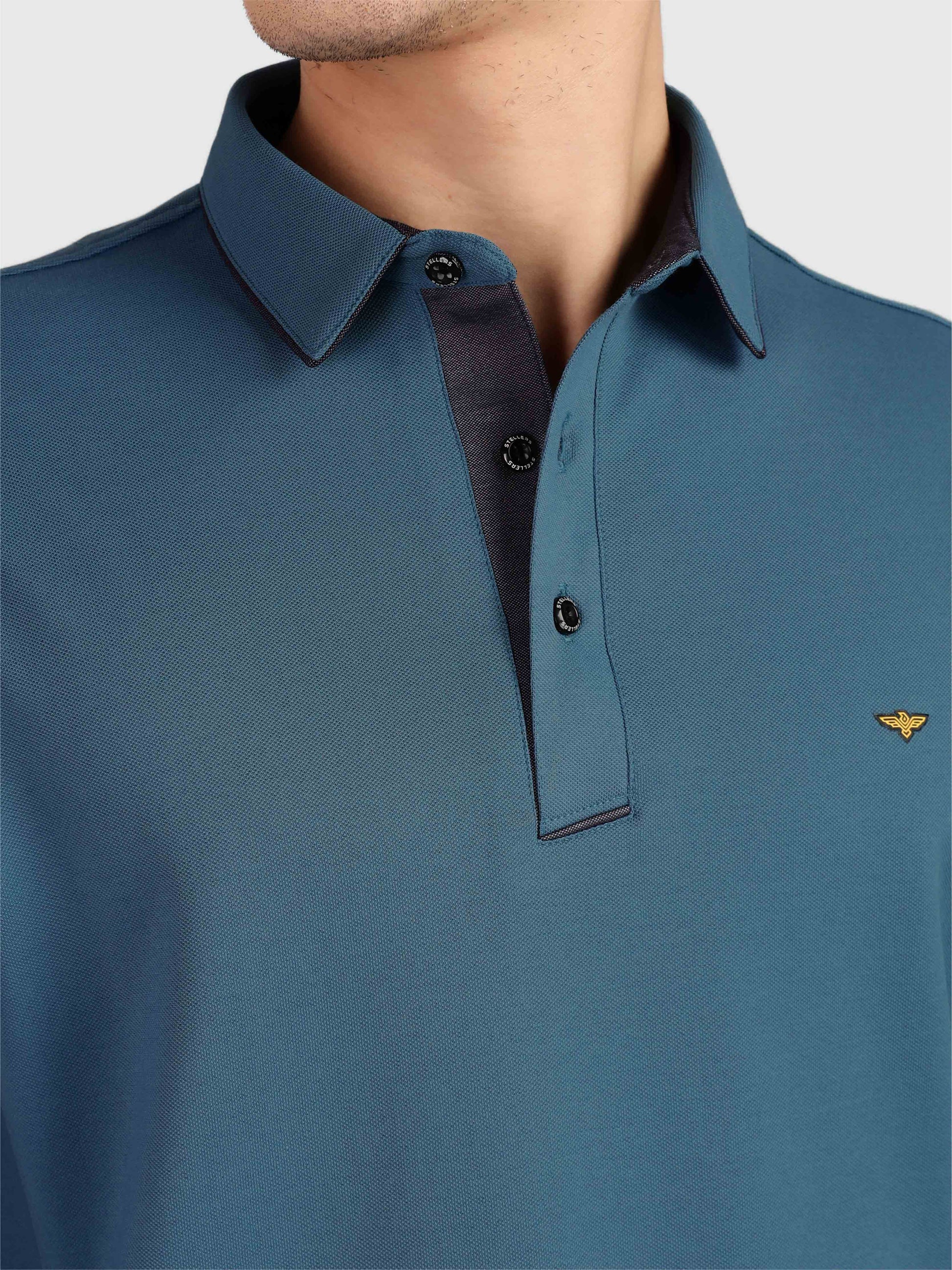 Teal Blue Soft Berry PQ Full Sleeve T Shirt for Men