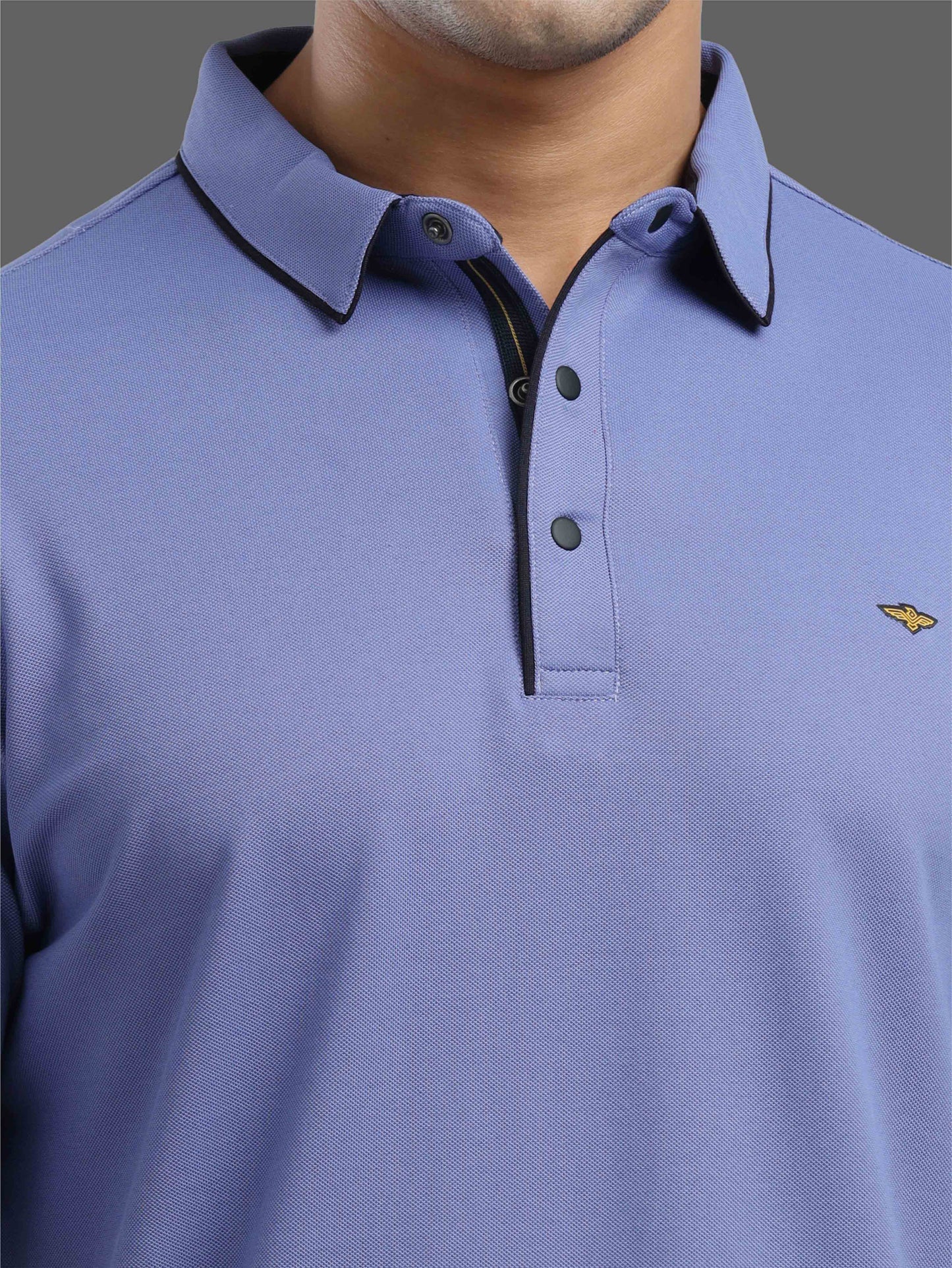 Denim Blue Men Premium SoftBerry PQ Polo T-Shirt