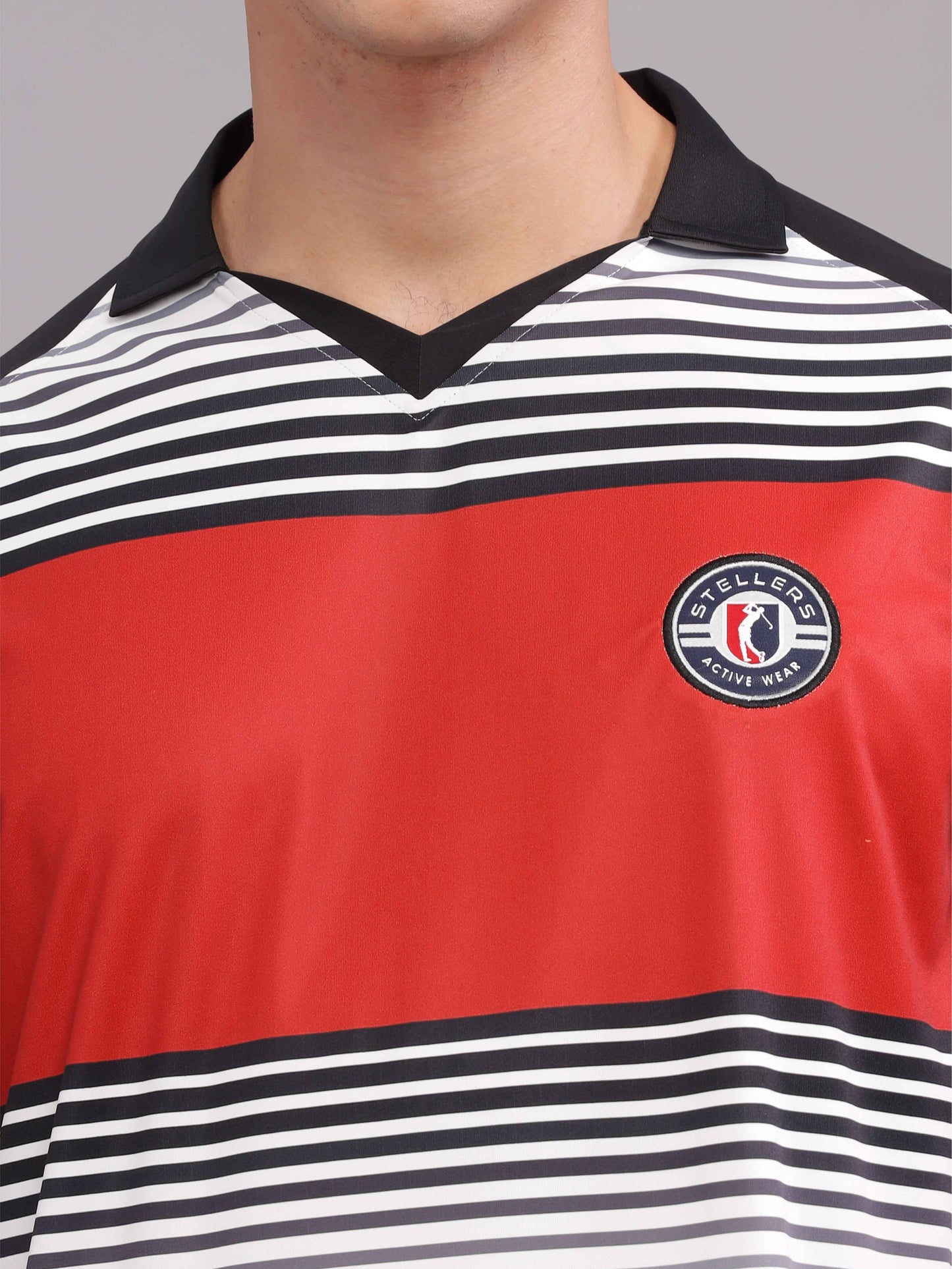 Red Regular Fit Men's Active Wear T Shirt