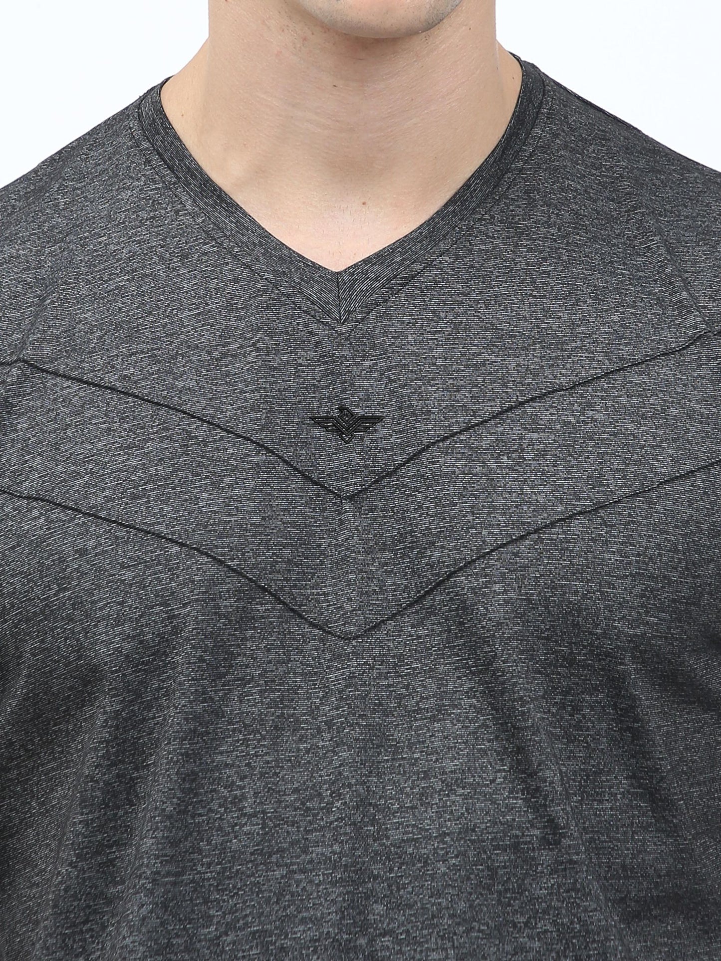 Black Men's Cotton vee neck t shirts