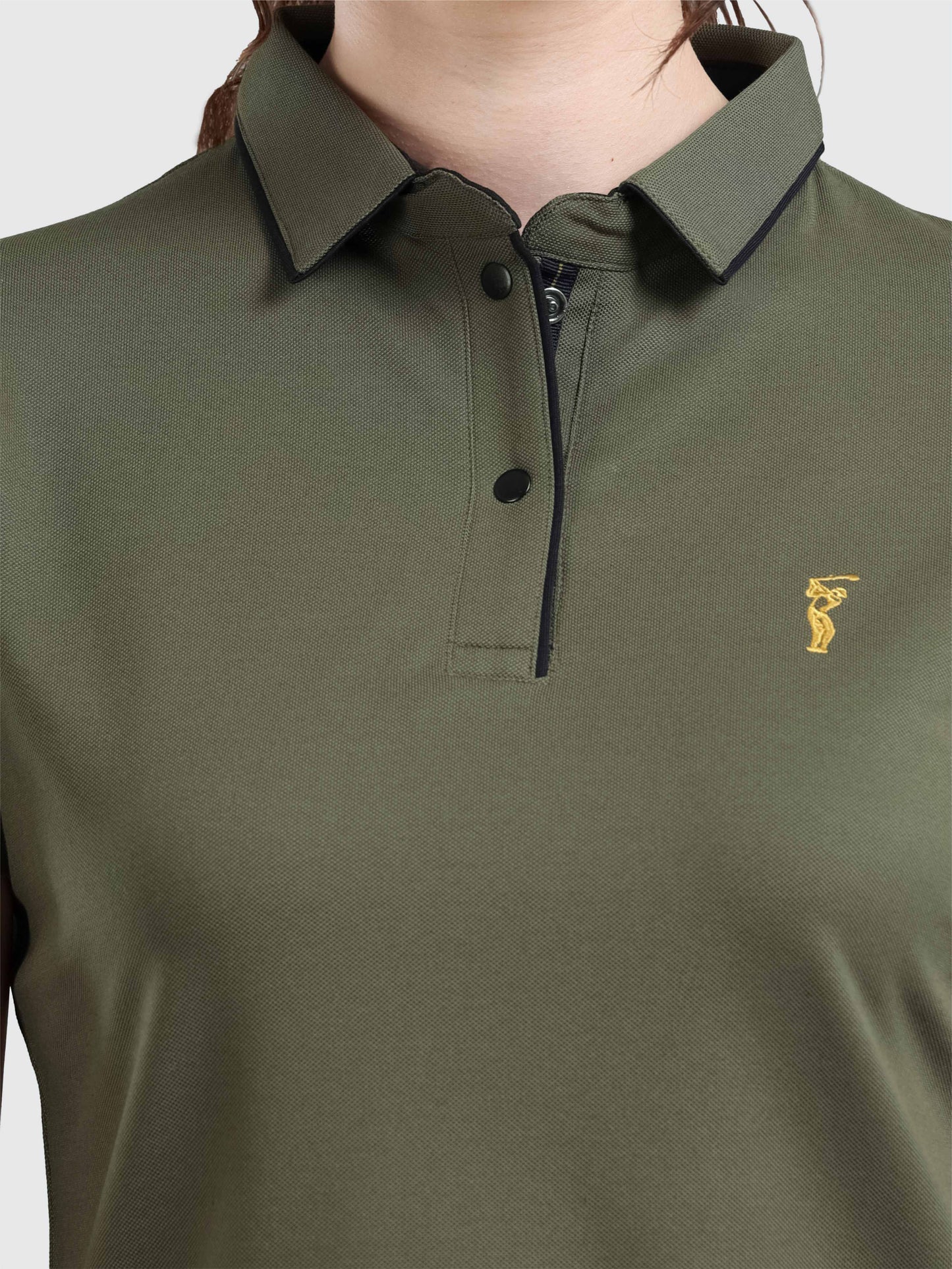 Olive Women Premium SoftBerry PQ Polo T-Shirt