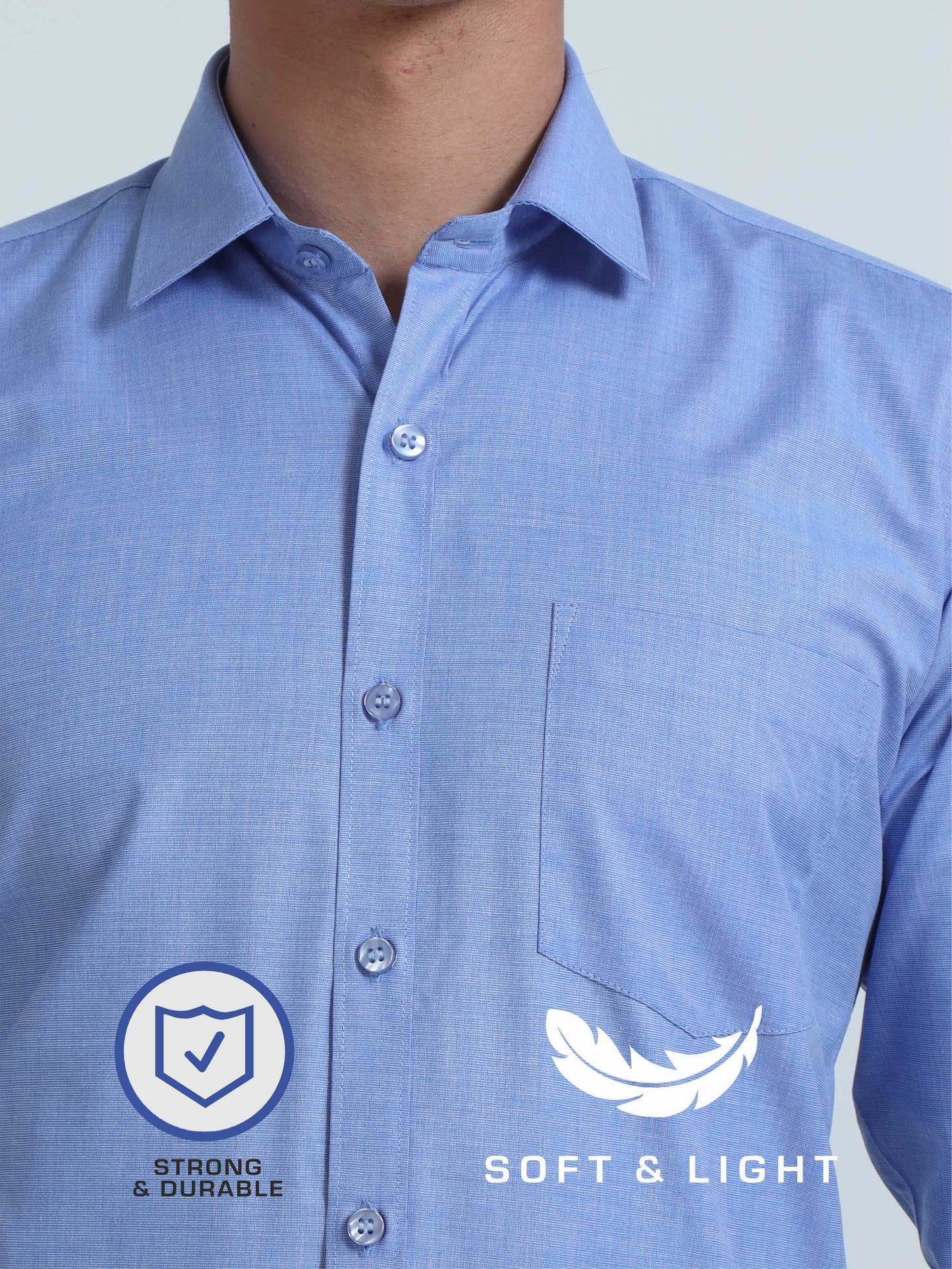 Filla Blue Premium Filla Fill Formal Shirts for Men