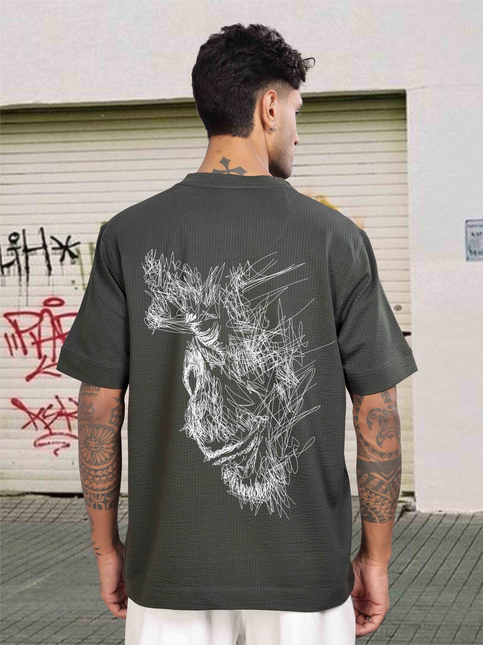 Dark Grey Men's Oversize T Shirt for Men