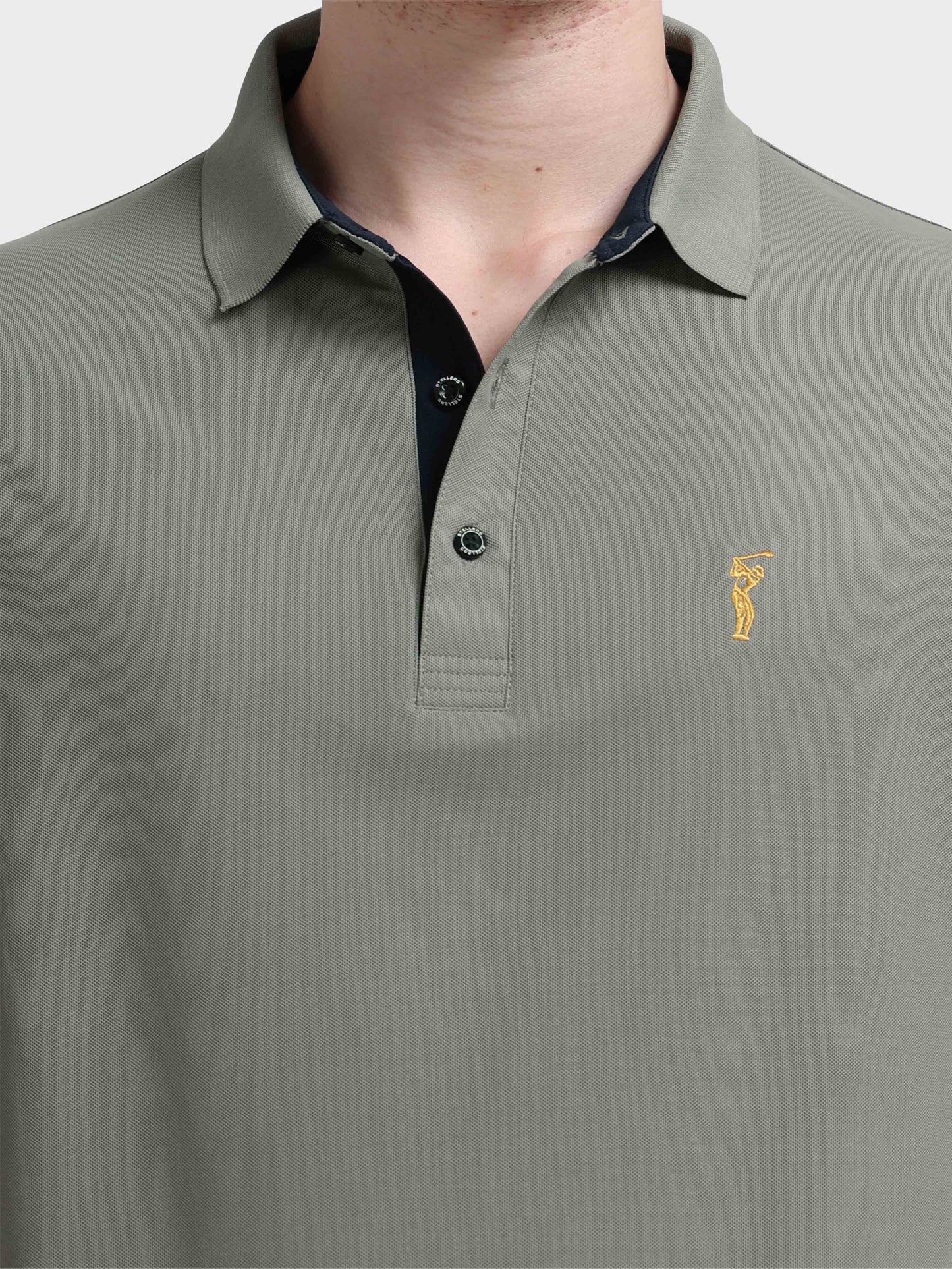 Silver Stone-Men's Premium Golf Polo T-Shirt | Wrinkle-Free | Quick Dry | Stretchable |  Odour-Free | UV Protected