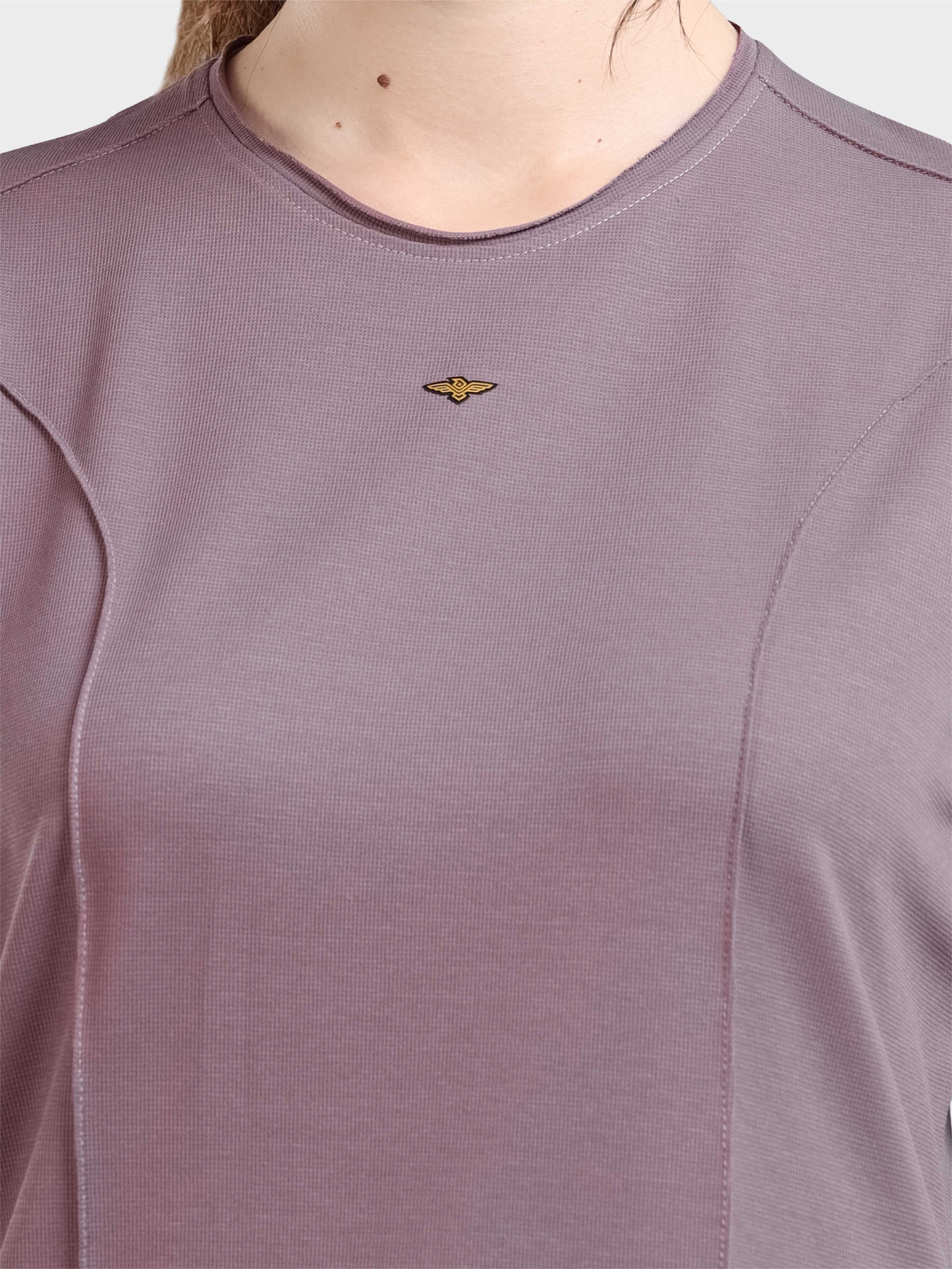 Women's Premium Cotton Crew Neck T-shirts - Mauve