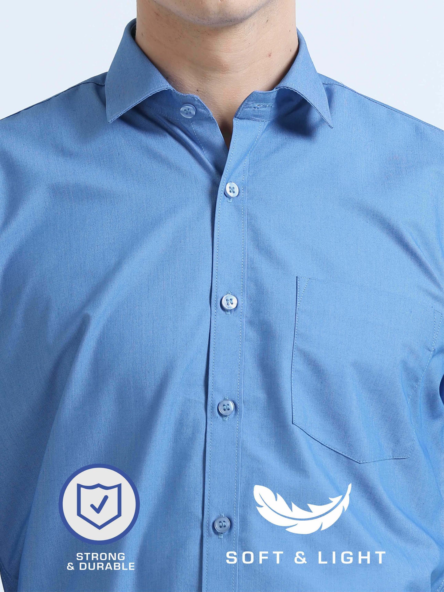 Blue Drap Filla Fill Formal Shirts For Men