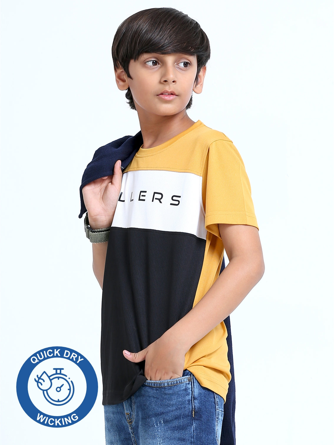 Black Center Panel T-Shirt