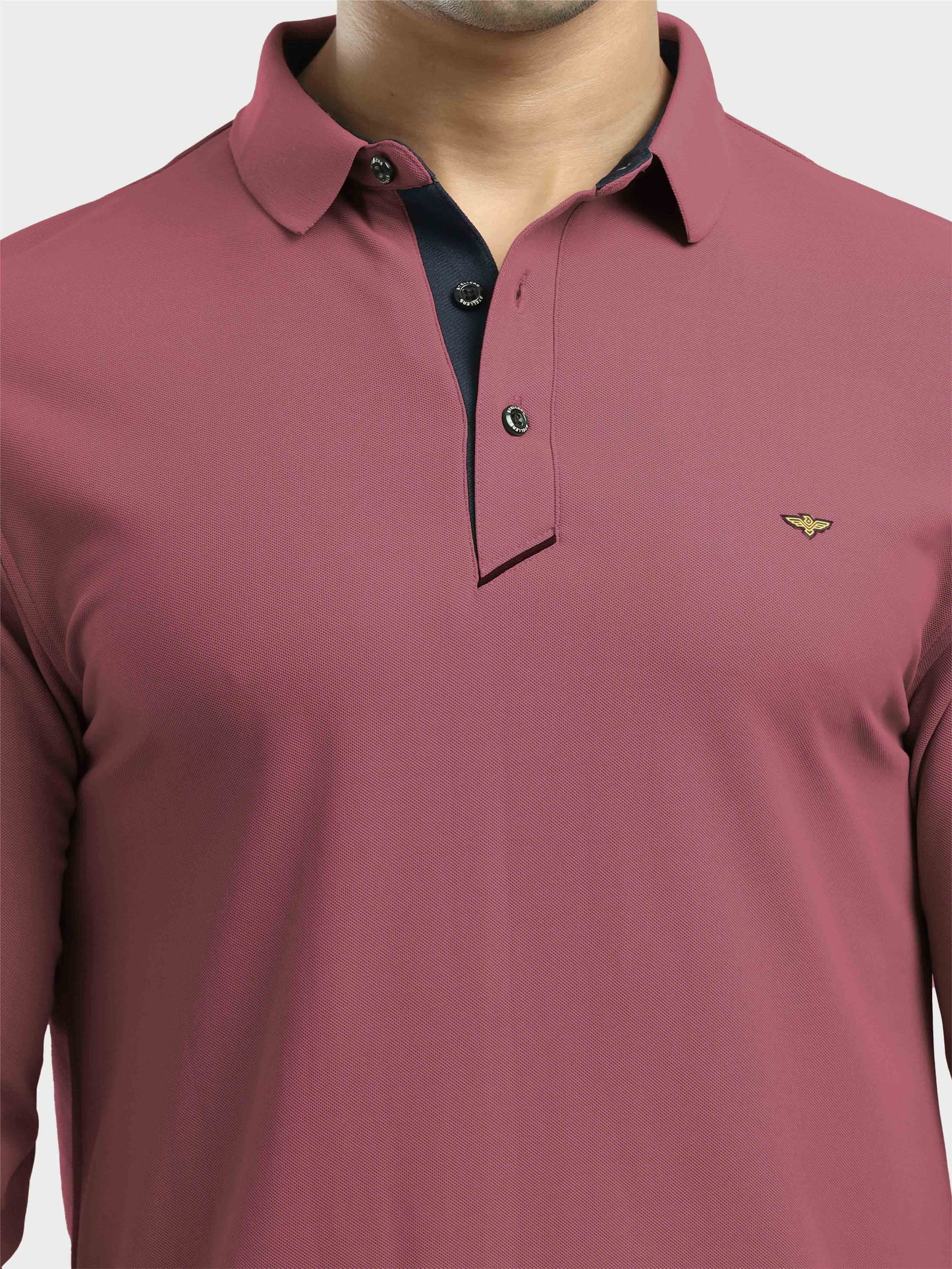 Men's Full Sleeve Polo T-Shirt | Feather Touch Feel | Odour Resistant | Wrinkle Free | Quick Dry | Stretchable | Anti-Static | UV Resistance |