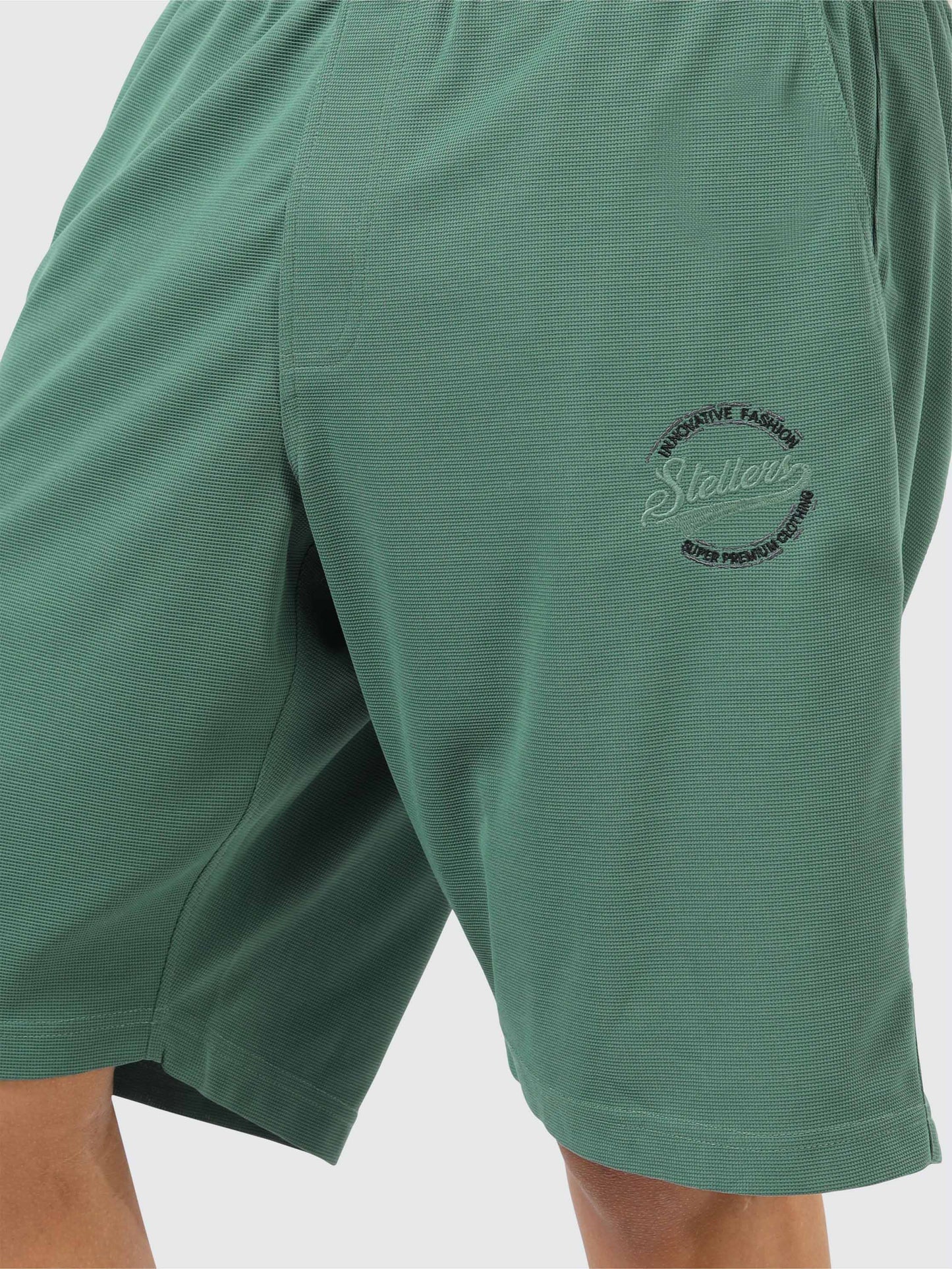 Men Relaxed Fit Co-ord Set - Green | Wrinkle Free | Stretchable | Feather Touch Feel | Breathable