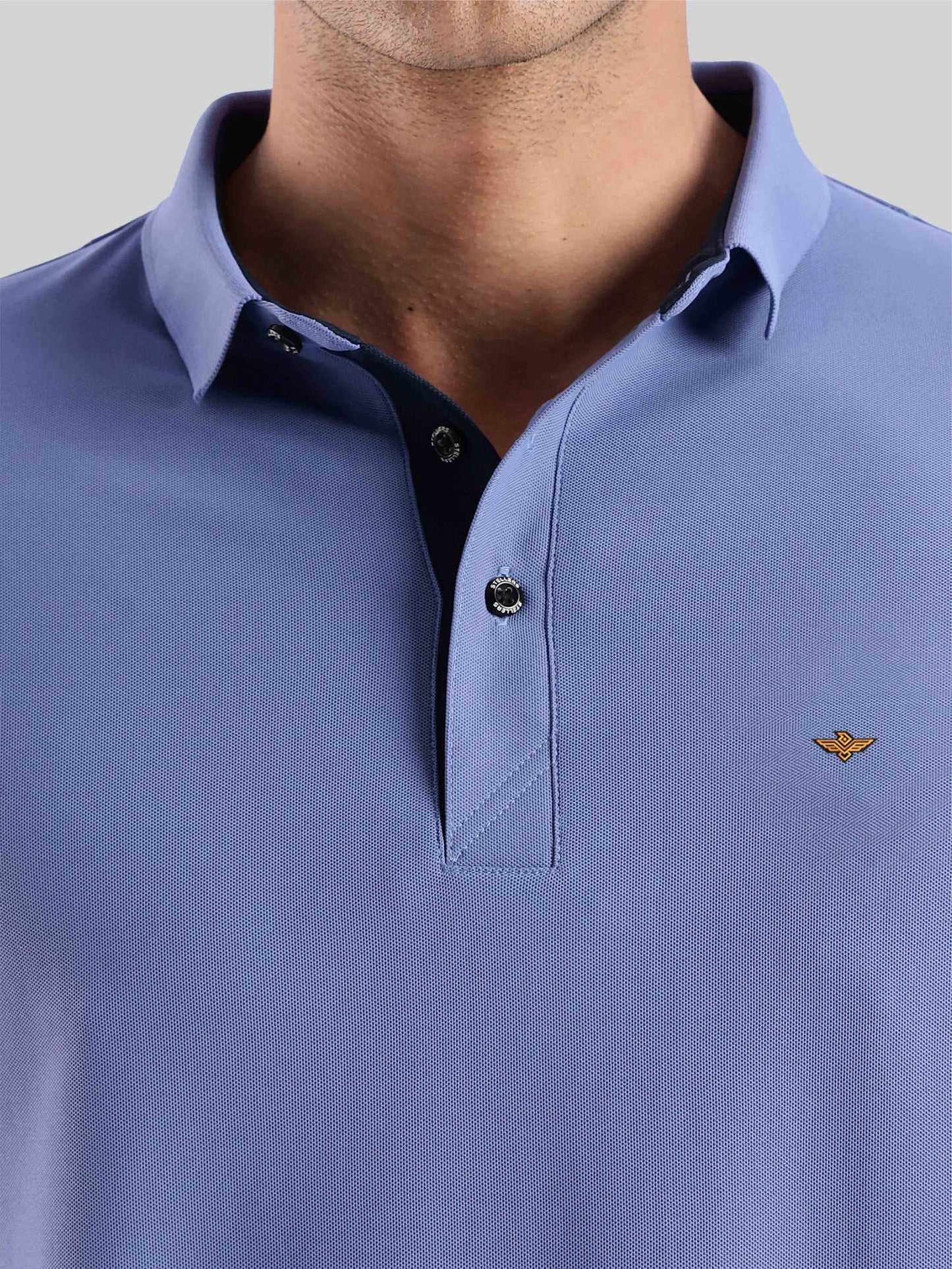 Men's Purple Blue Premium Polo T-Shirt | Wrinkle-Free | Quick Dry | Stretchable |  Odour-Free | UV Protected