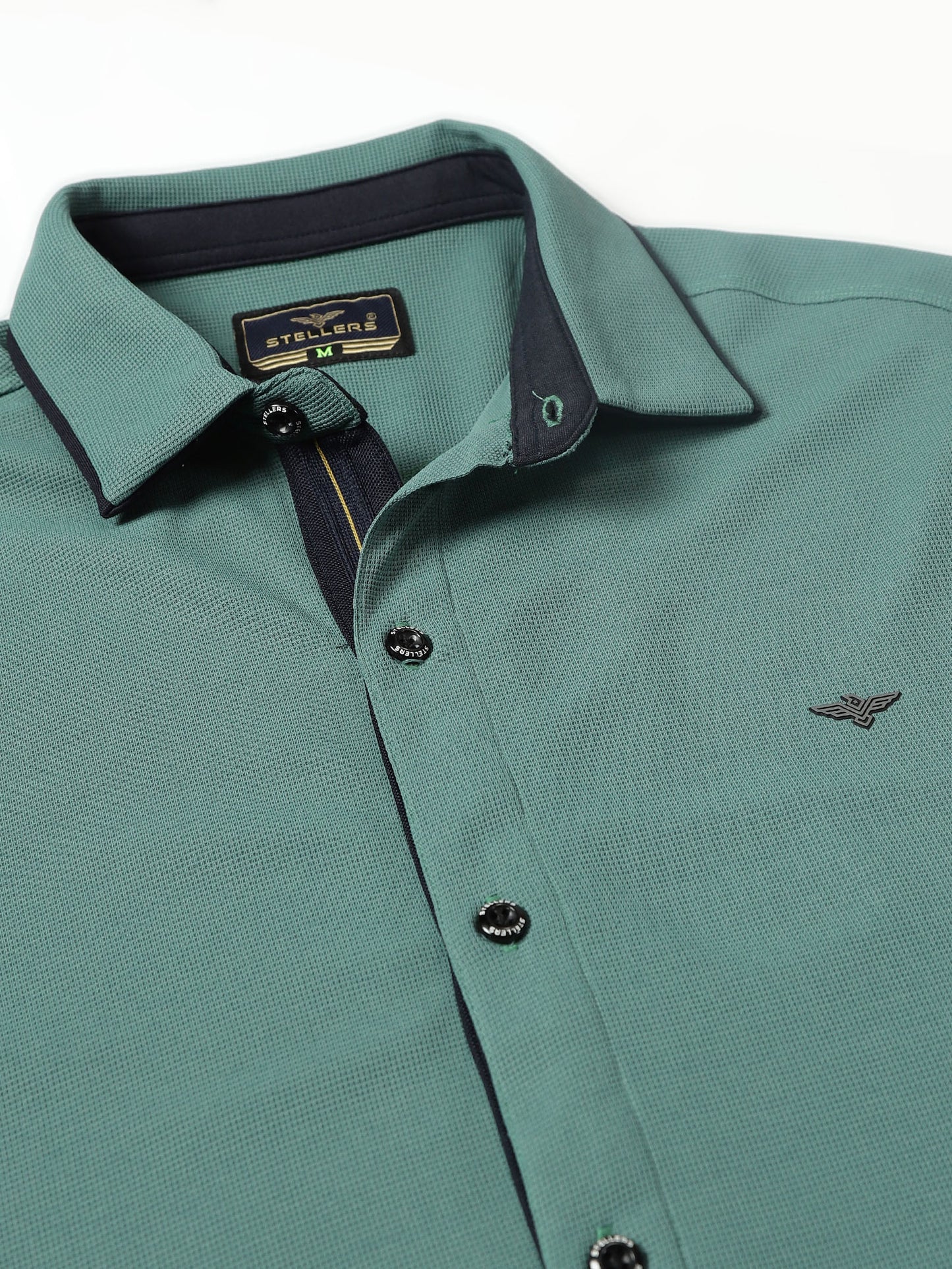 Men's Premium Knitted Shirts-Ivory Green