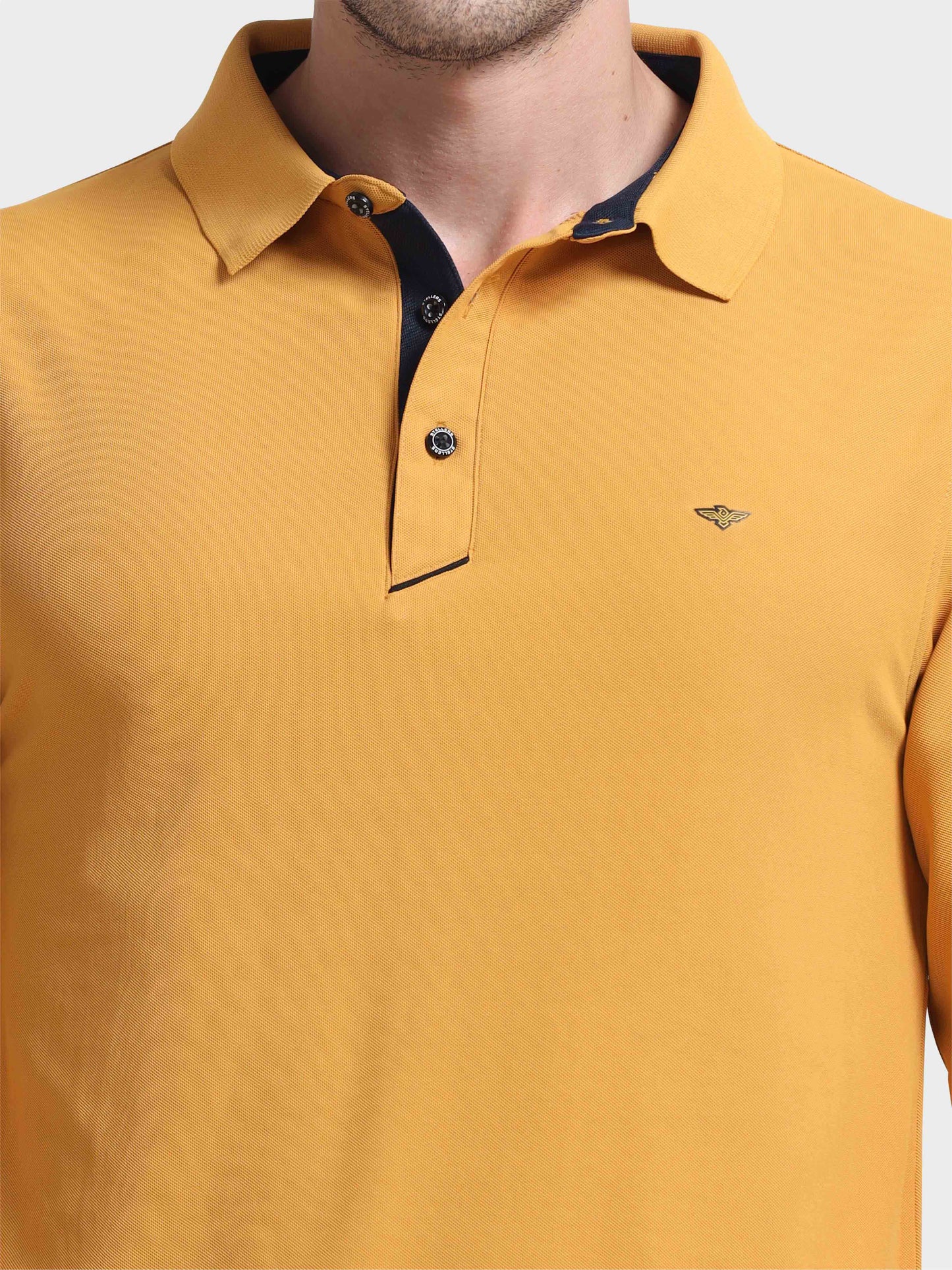 Men's Full Sleeve Polo T-Shirt  | Feather Touch Feel | Odour Resistant | Wrinkle Free | Quick Dry | Stretchable | Anti-Static | UV Resistance |