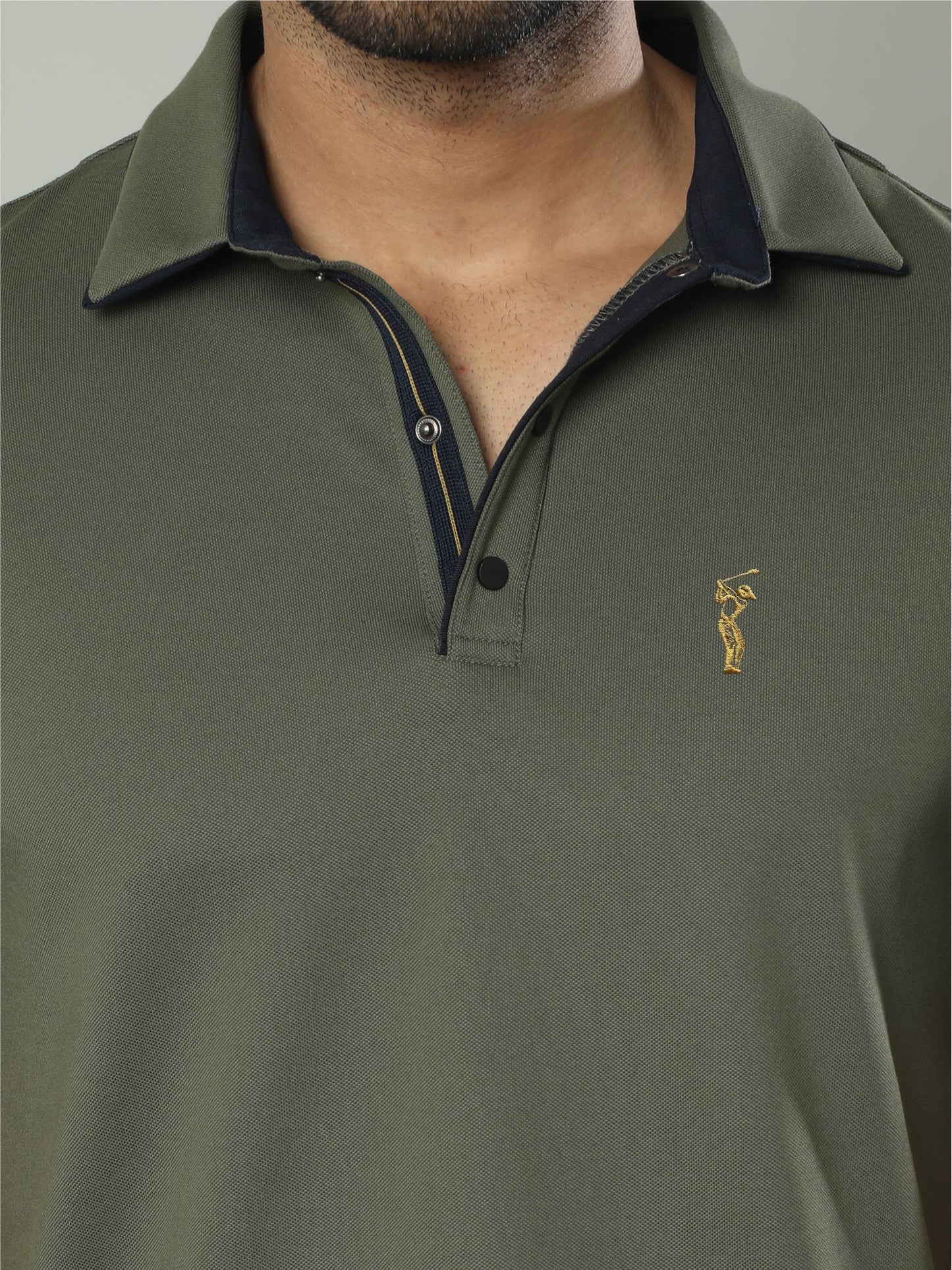 Drab Olive Men Premium SoftBerry PQ Polo T-Shirt