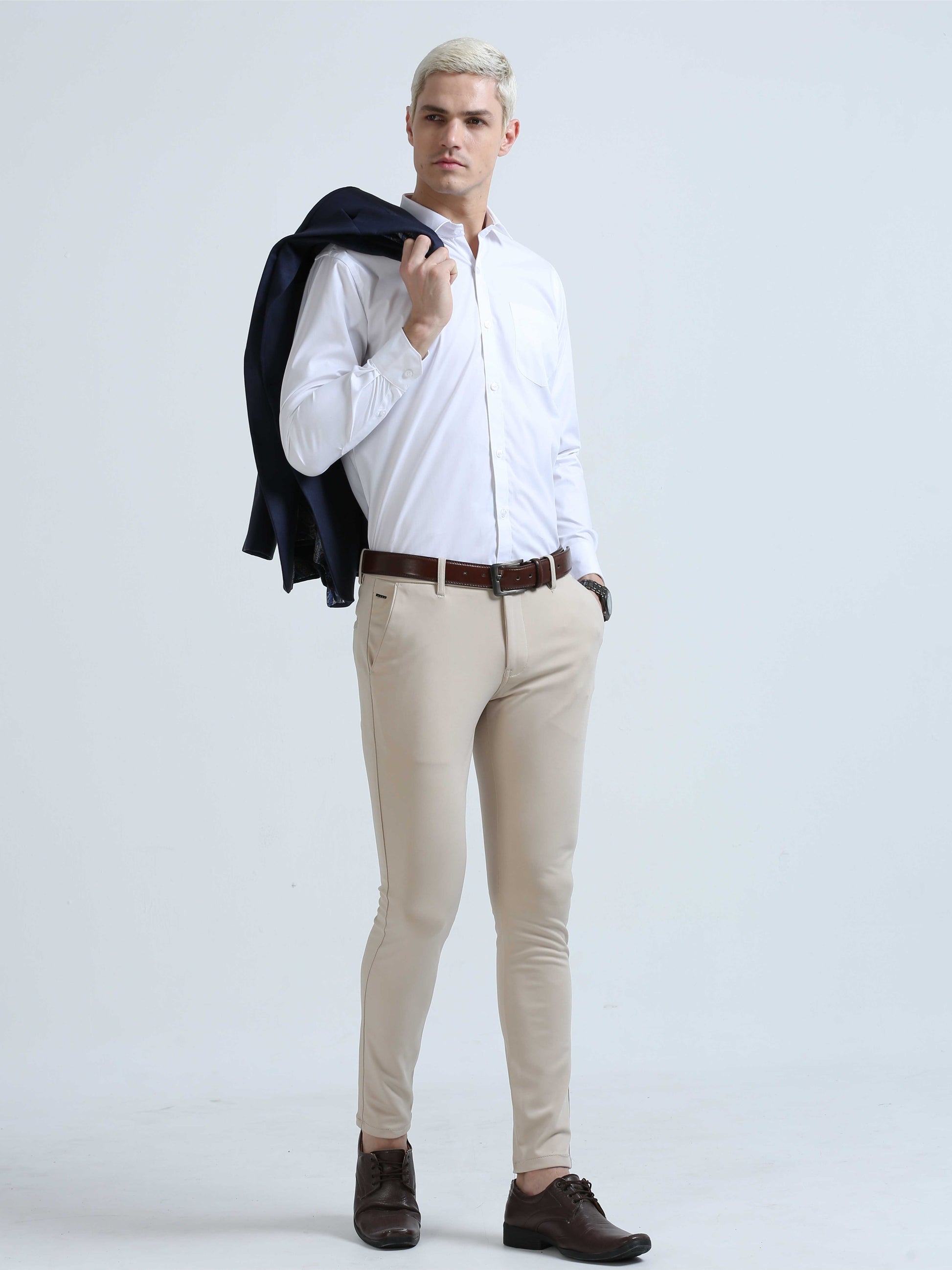 White Poplin Shirt Plus Size Shirts for Men