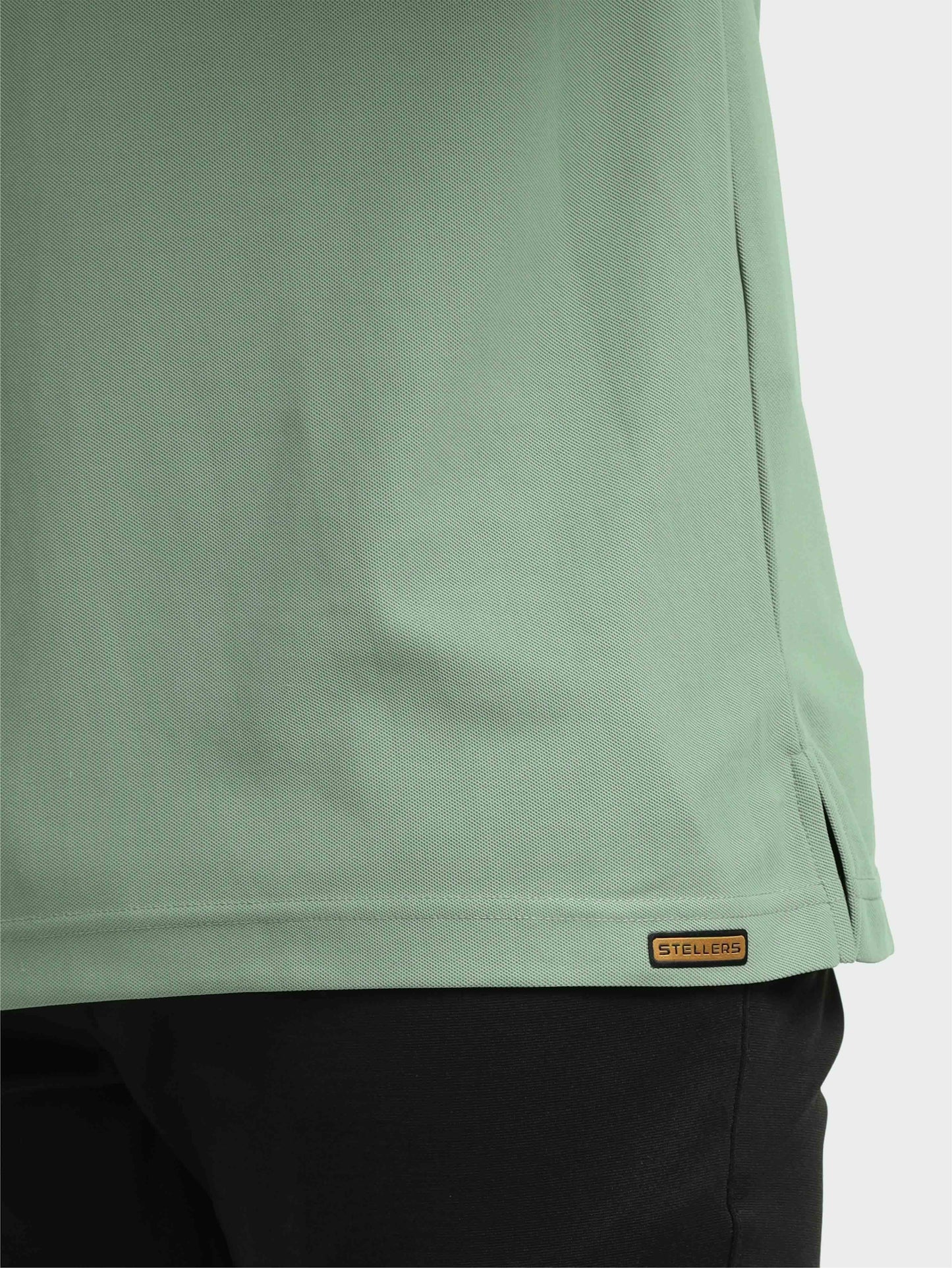 Men's Full Sleeve Polo T-Shirt - Misty Green | Feather Touch Feel | Odour Resistant | Wrinkle Free | Quick Dry | Stretchable | Anti-Static | UV Resistance |
