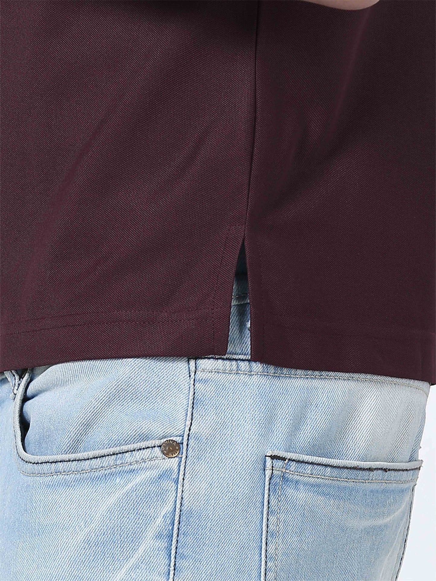 Men's Wine Premium Polo T-Shirt | Wrinkle-Free | Quick Dry | Stretchable |  Odour-Free | UV Protected