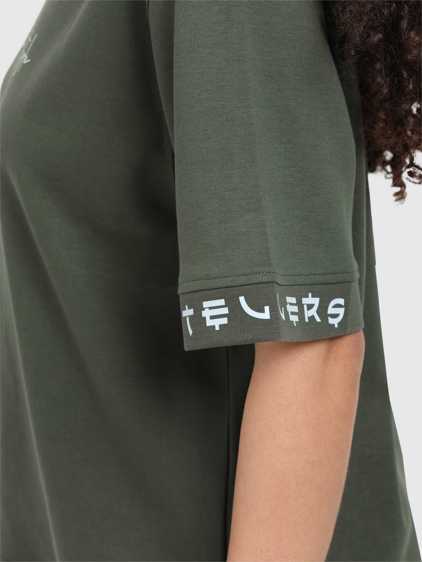 Women Oversized T-Shirt - Olive Green | Feather Touch Feel | Odour Resistant | Quick Dry | Stretchable | Lightweight
