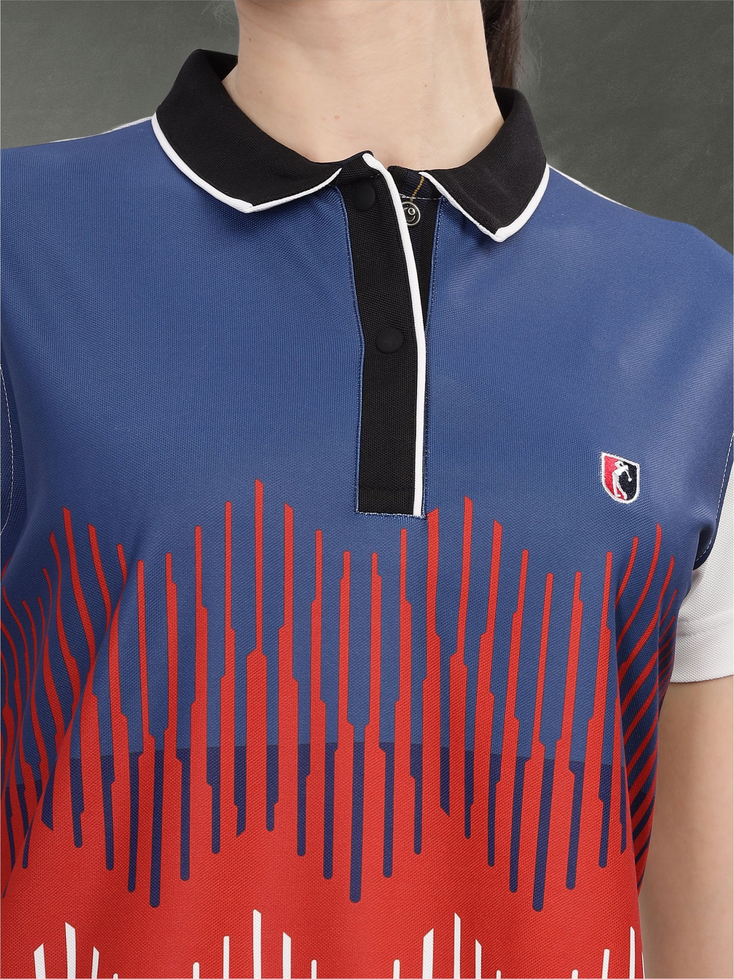 Multi Color Women Active Wear Polo T-shirt