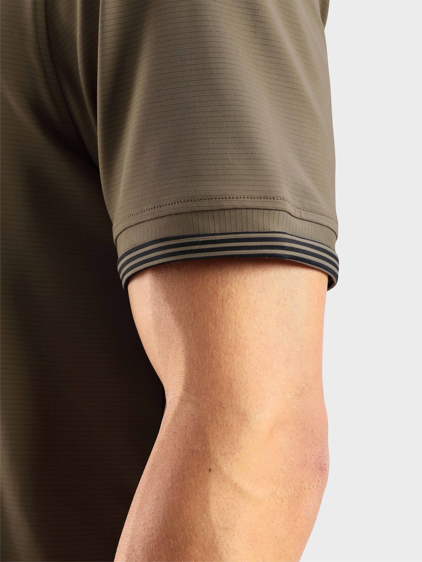 Men Premium Ultra Stripes Polo T-Shirt - Brown | Feather Touch Feel | Light Weight | Stretchable | Sustainable