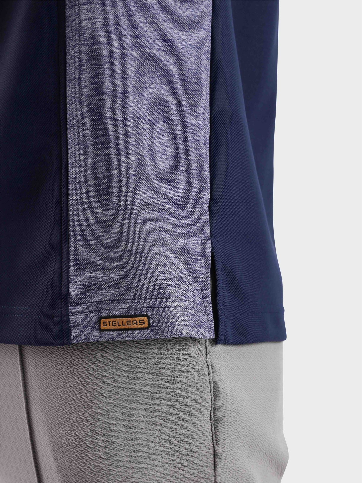 Men's Navy Blue Color Block Polo T-Shirt | Wrinkle-Free | Quick Dry | Stretchable |  Odour-Free | UV Protected