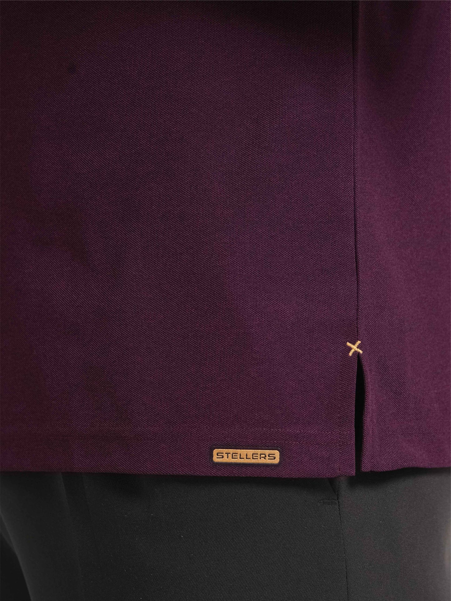 Raspberry Melange Zipper Full Sleeve Polo Tshirt For Men