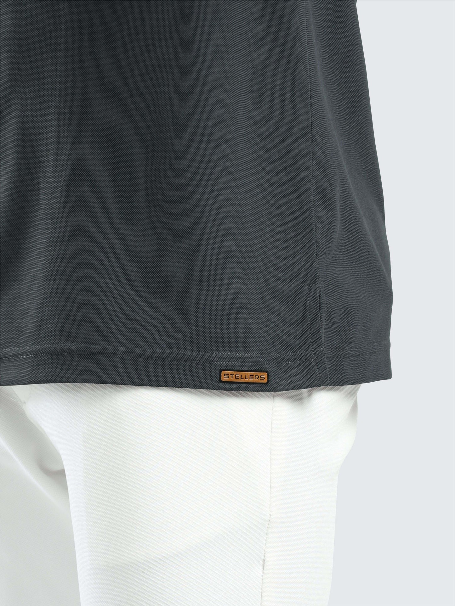 Men's Dark Grey Full Sleeve Polo T-Shirt